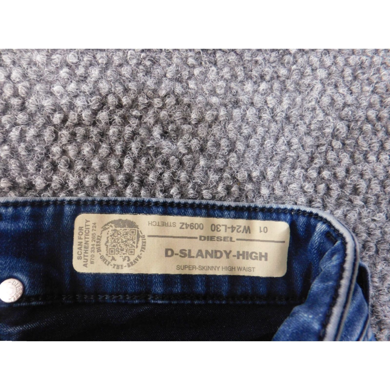 Diesel diesel jeans Women 24 Skinny High Waist Blue Denim Dress Pants Women's Classic Zip Distressed Retro 27 in Inseam Mens (Note: This item is Women) Size 40" / US 18 - 6 Thumbnail