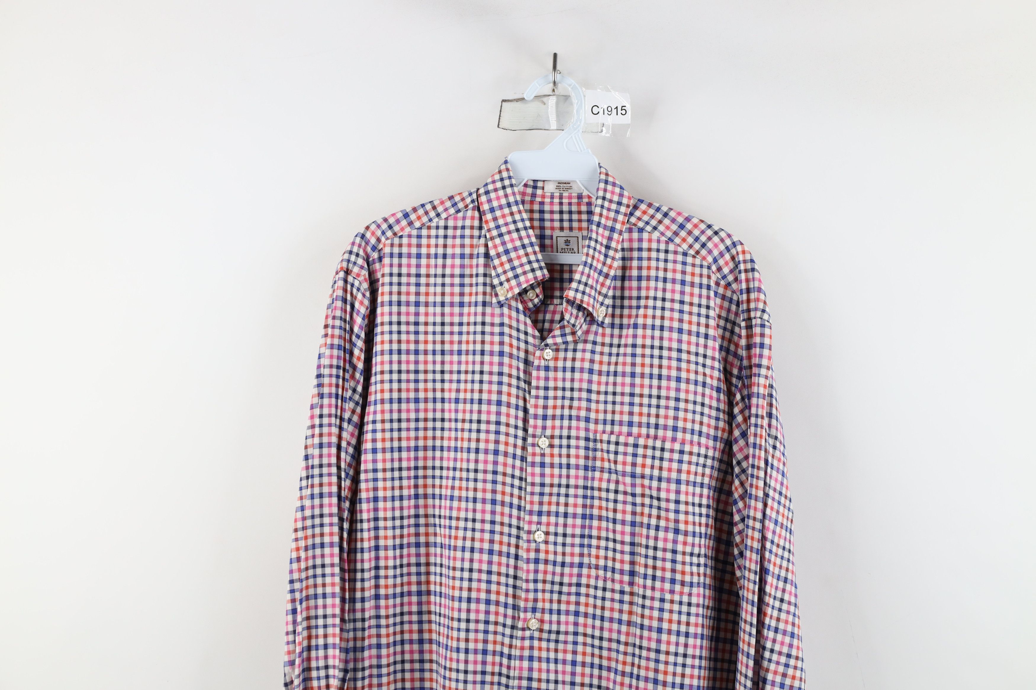 Peter Millar × Vintage Peter Millar Collared Button Down Shirt Rainbow Plaid Size US M / EU 48-50 / 2 - 2 Thumbnail