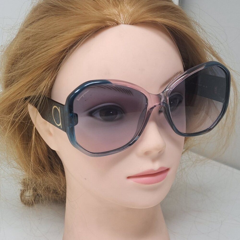 Salvatore Ferragamo Salvatore Ferragamo Sunglasses Blue Antique Rose Gradient S Size ONE SIZE - 6 Thumbnail