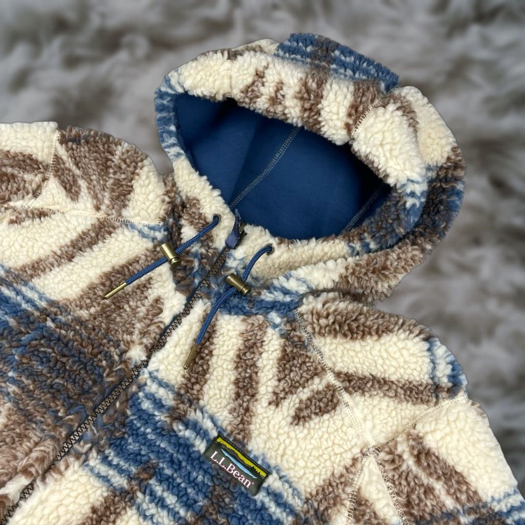 L.L. Bean Women’s Mountain Pile Sherpa Fleece Coat Southwest/Aztec 512392 Large