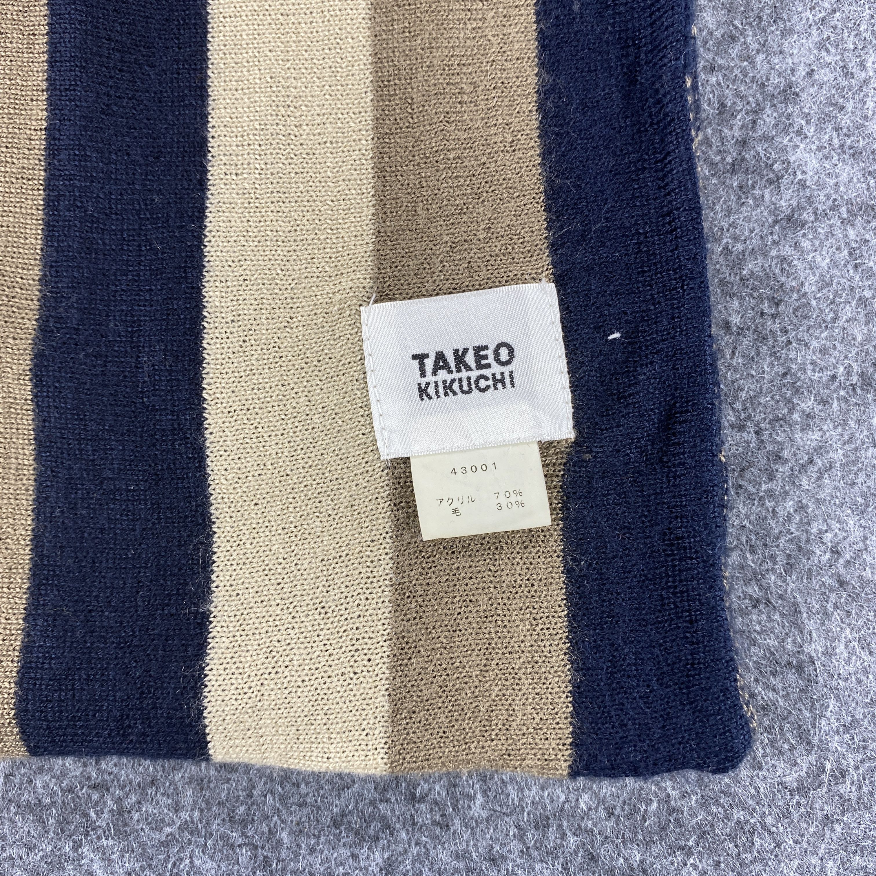 Takeo Kikuchi × Vintage GF10563 Takeo Kikuchi Scarf Neck Wear Muffler Size ONE SIZE - 3 Thumbnail
