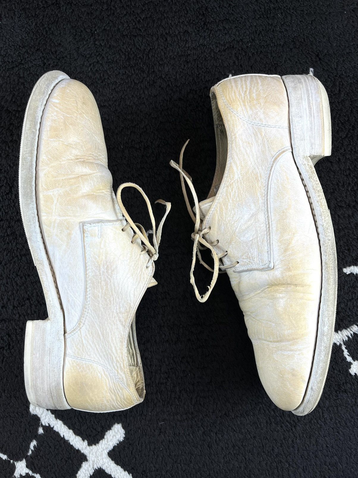 Guidi Guidi 992 Cream White Leather Derby Size US 9 / EU 42 - 4 Thumbnail