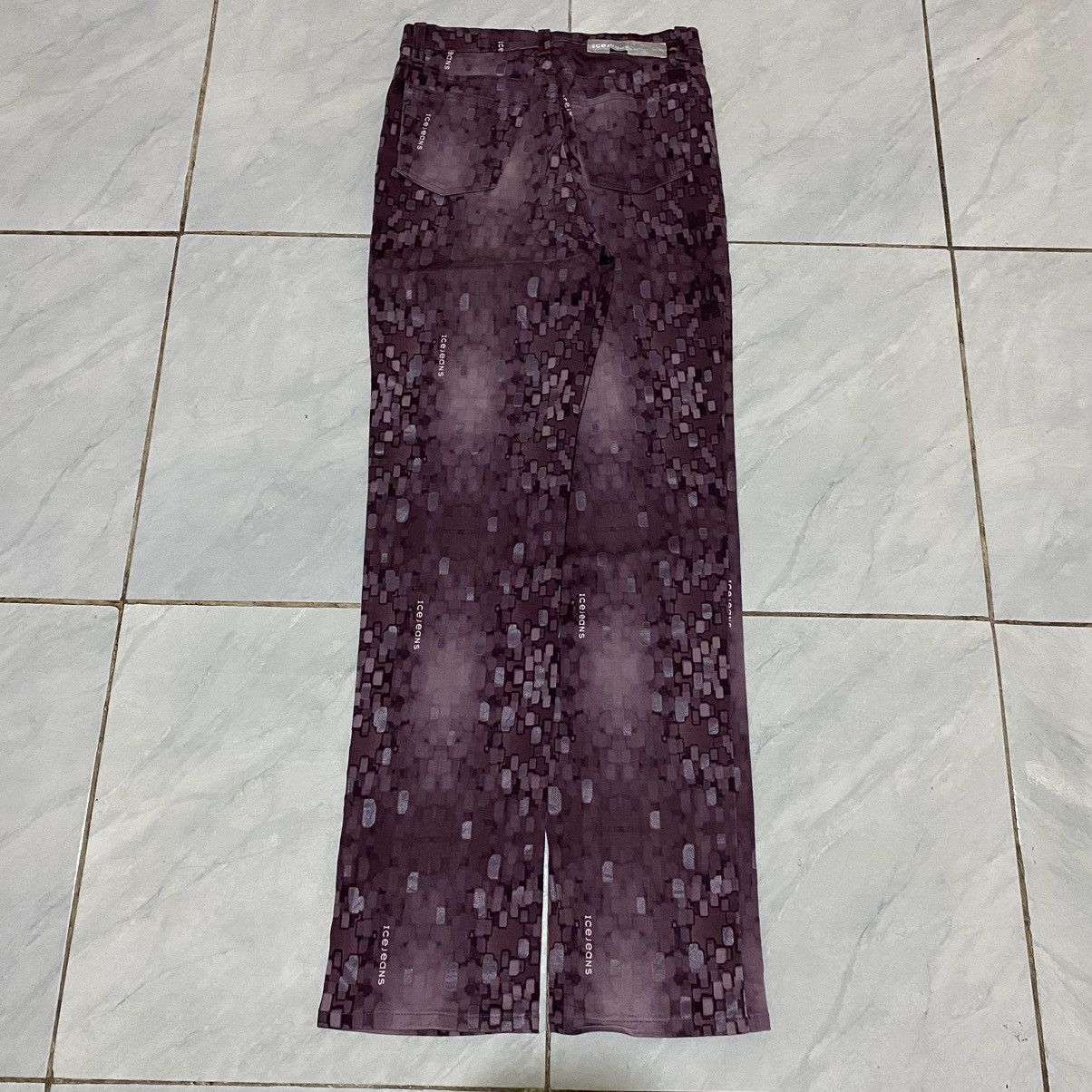 Iceberg × Vintage Icejeans by Iceberg Printed Streach Jeans Size 28" / US 6 / IT 42 - 4 Thumbnail