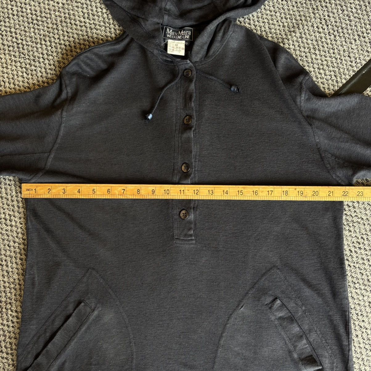 Japanese Brand Max Mara Weekend Line Hoodie Half Button Plain Size M / US 6-8 / IT 42-44 - 12 Thumbnail