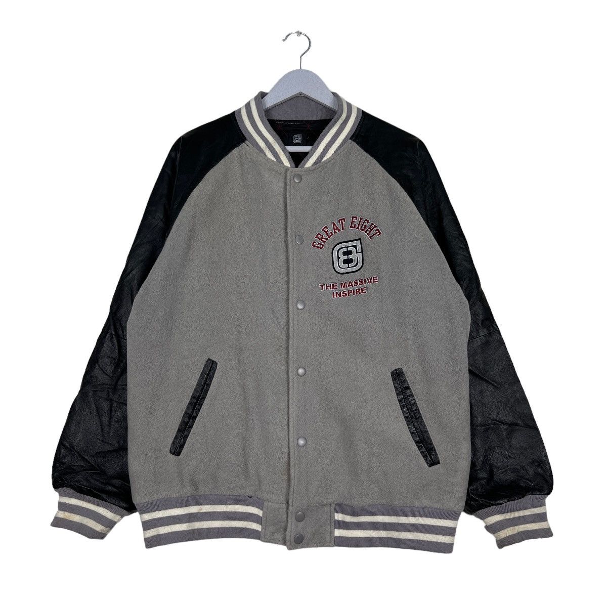Japanese Brand 🔥 GREAT EIGHT VARSITY BOMBER JACKET Size US L / EU 52-54 / 3 - 2 Thumbnail