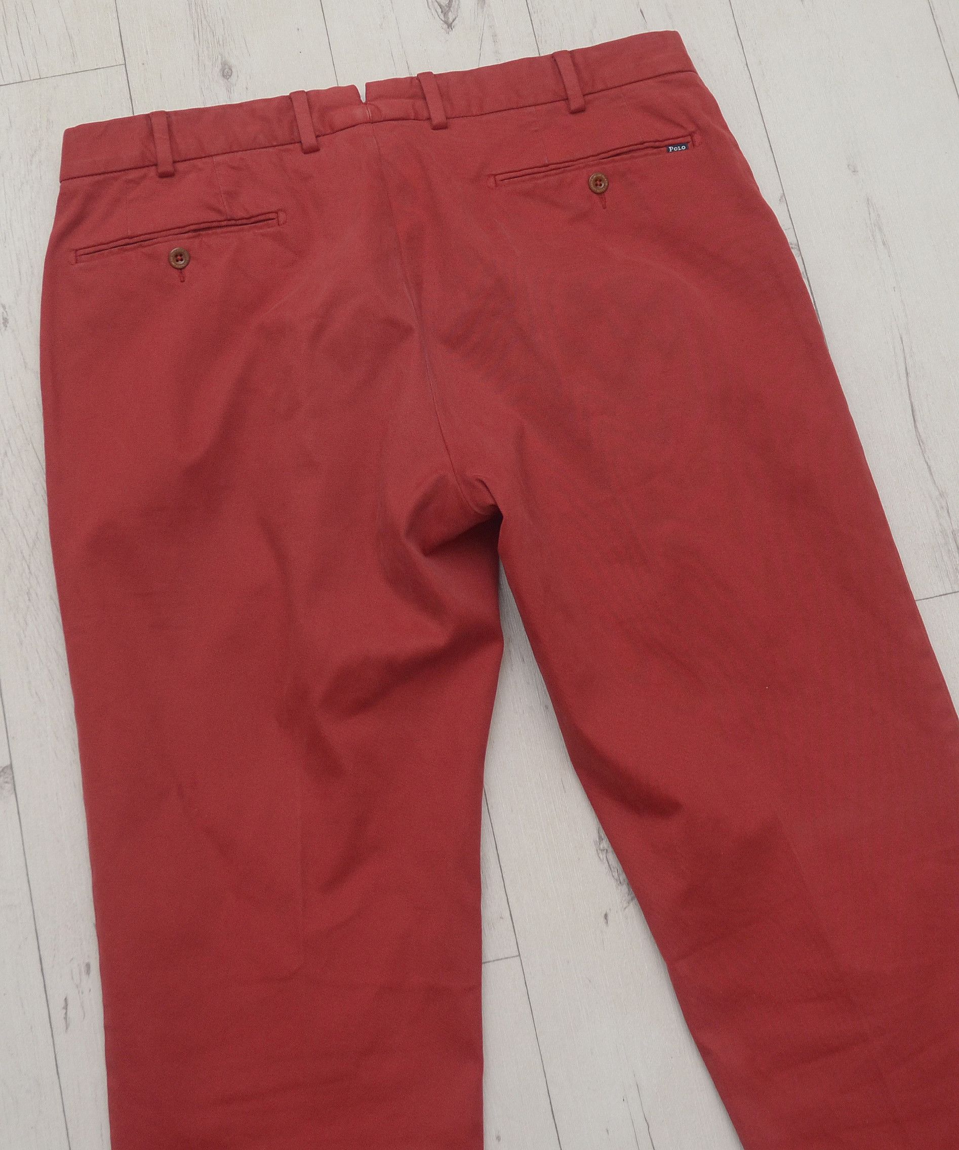 Polo Ralph Lauren × Ralph Lauren × Vintage Polo Ralph Lauren Vintage Red Cotton Chino Trousers Pants Size US 34 / EU 50 - 6 Thumbnail
