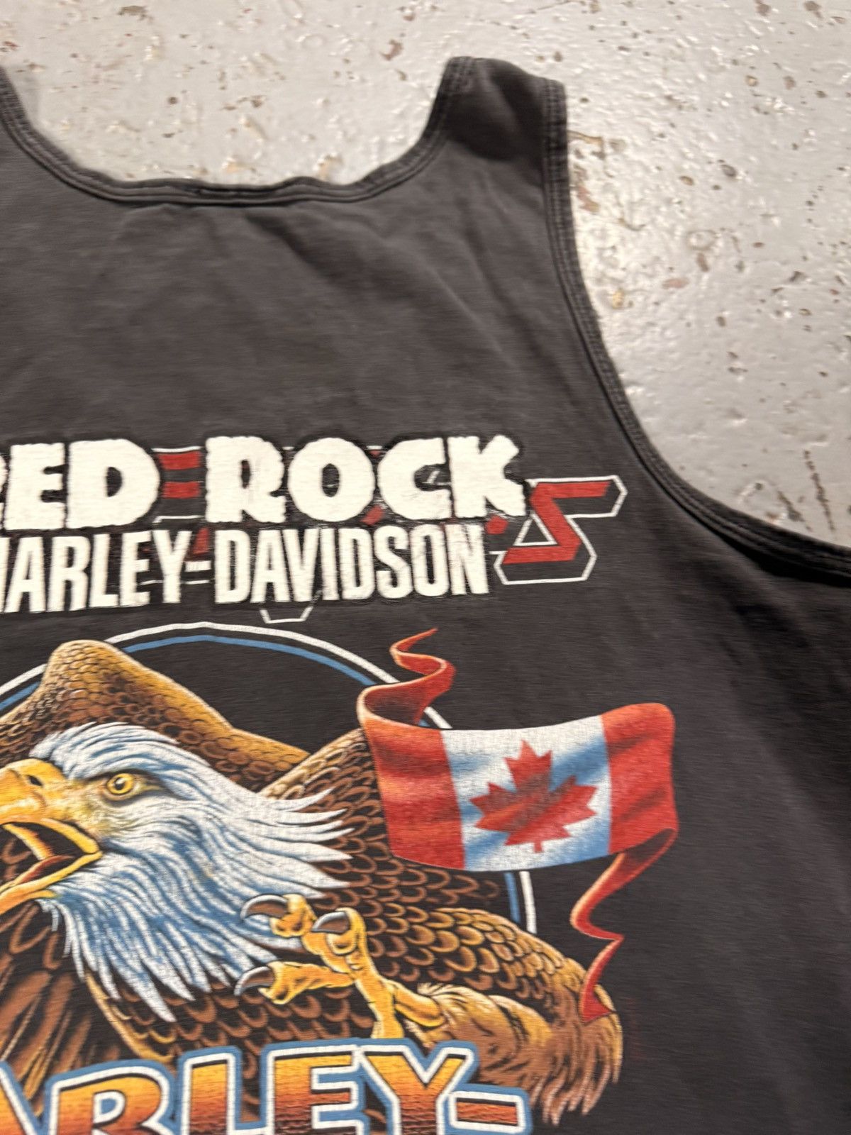 Harley Davidson Vintage Distressed Sun Faded Harley Davidson Dragon Tank Top Size US L / EU 52-54 / 3 - 9 Thumbnail