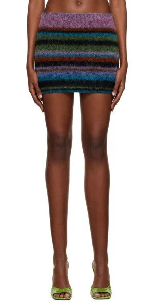 o1mle0424 Brushed Mini Skirt in Multicolor
