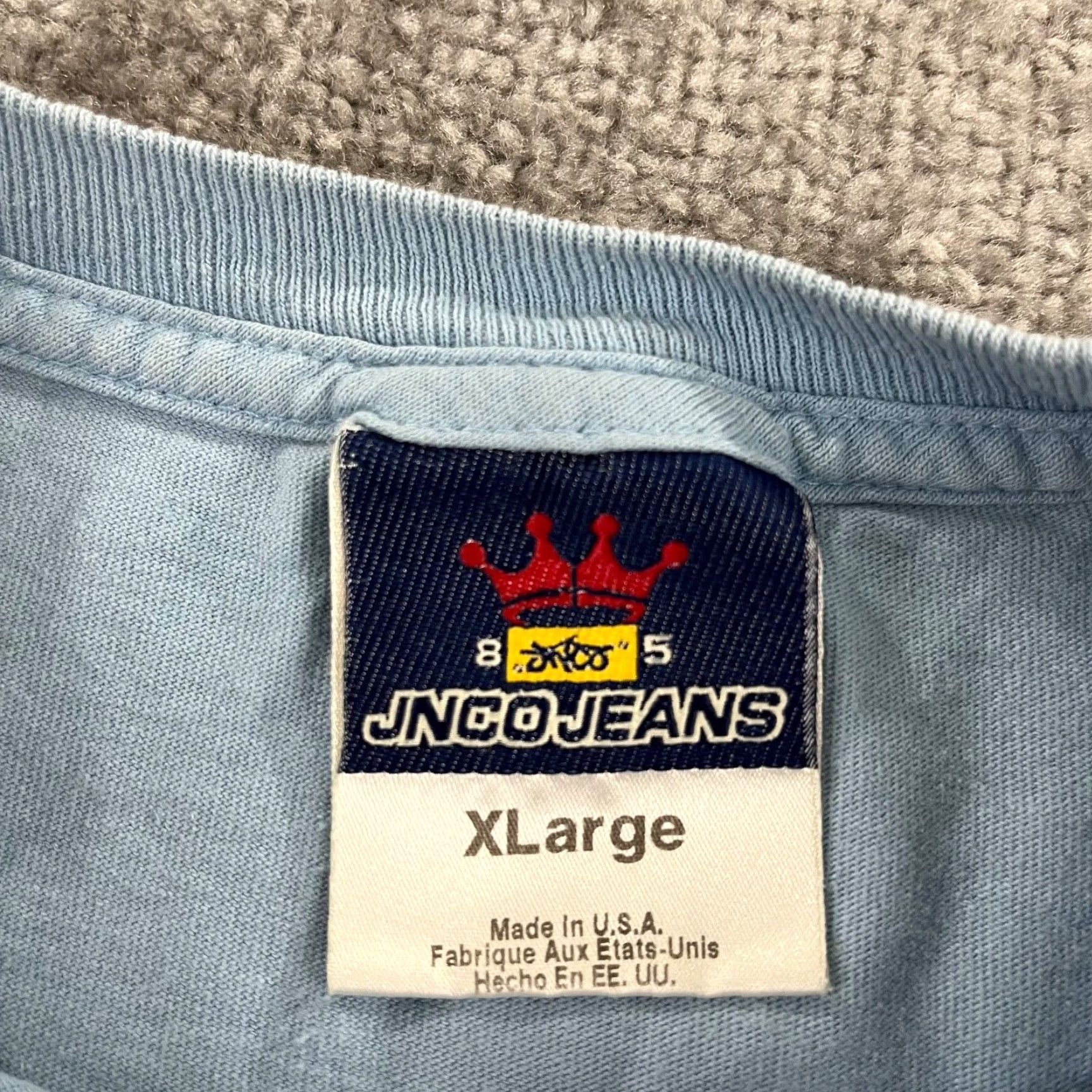 JNCO VINTAGE JNCO T-Shirt Men XL Blue 90s Graphic Print Short Sleeve Hip Hop Skateboard Years Size US XL / EU 56 / 4 - 5 Thumbnail