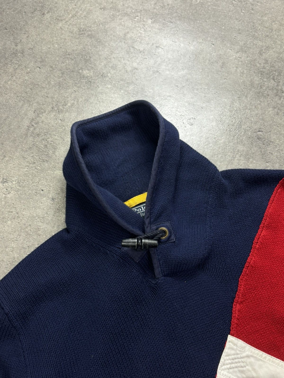 Polo Ralph Lauren KNIT - POLO RALPH LAUREN - Yachting Sweater 90s Cowl Neck Size US XL / EU 56 / 4 - 5 Thumbnail