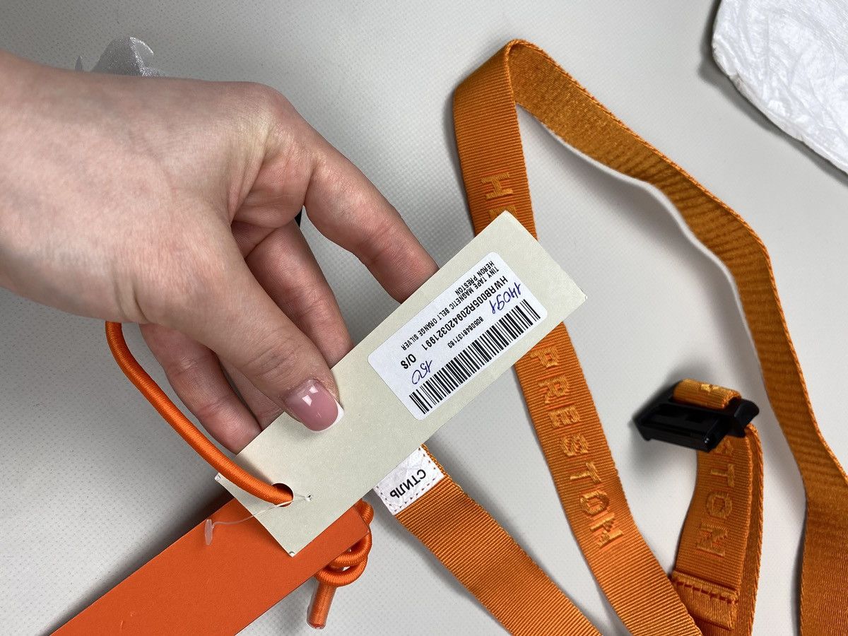 Heron Preston BNWT! Heron Preston Tiny Tape Magnetic Belt One Size Orange Size ONE SIZE - 7 Thumbnail