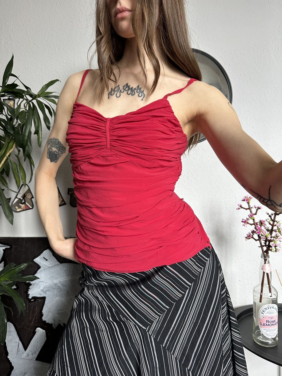 SikSilk × Vintage Silk Draped Bustie Corset Imitation Sheath Crop Top Size M / US 6-8 / IT 42-44 - 5 Thumbnail