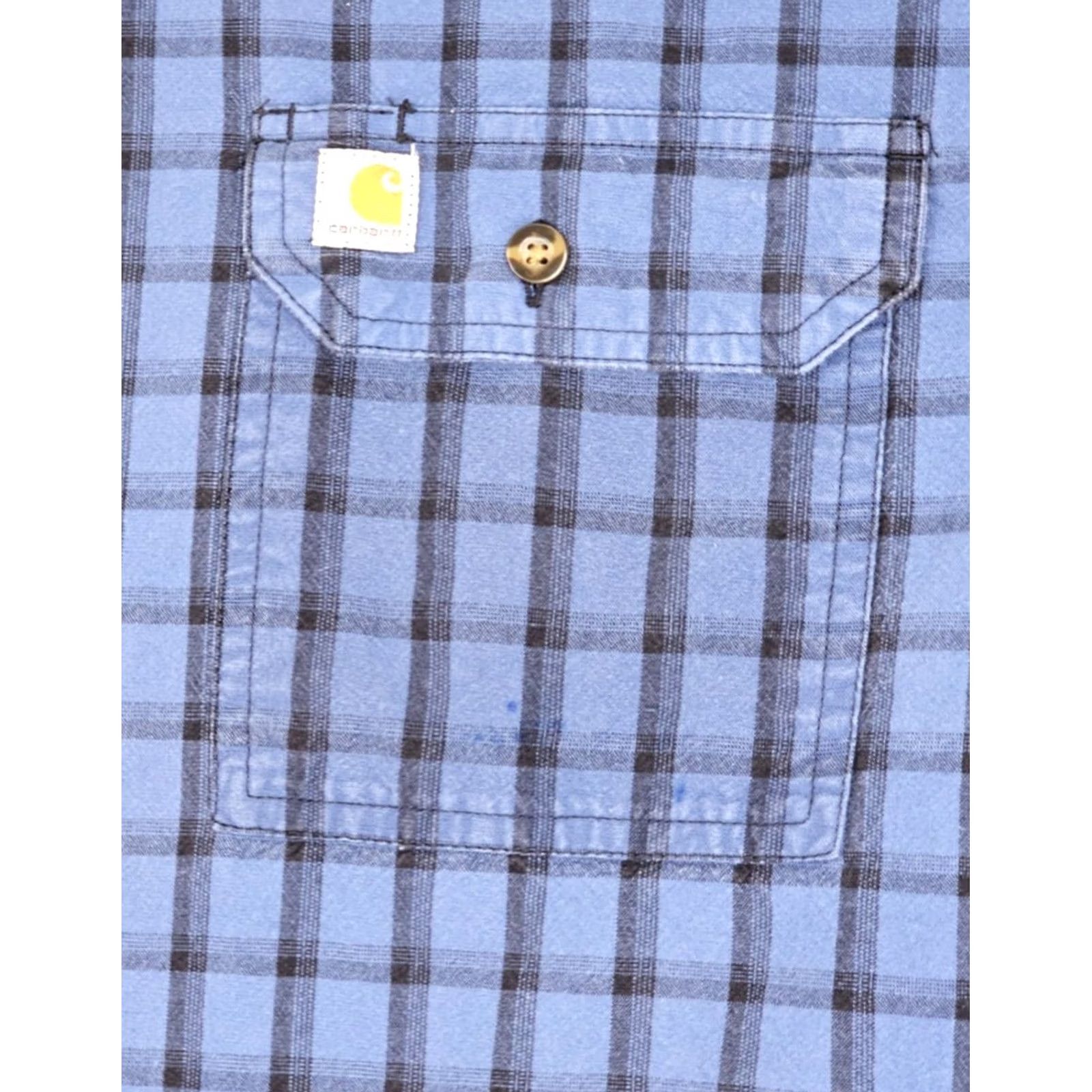 Carhartt Carhartt Original Fit Flannel Plaid Shirt Men 3XLT Tall Heavyweight Blue Check Shirt Size US XXL / EU 58 / 5 - 4 Thumbnail
