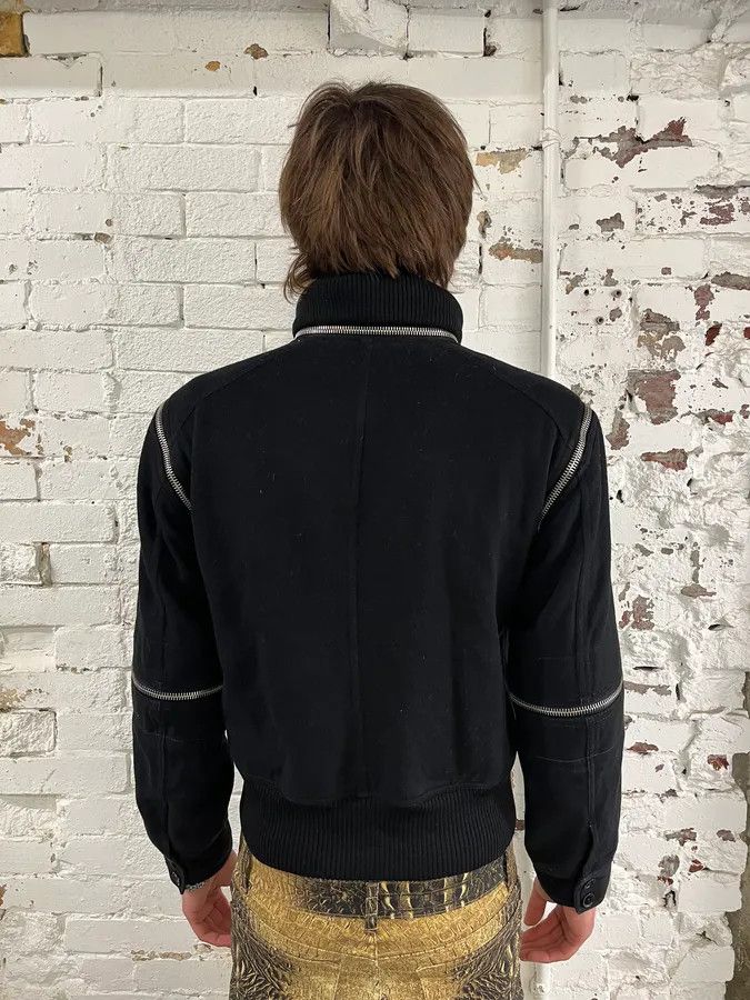 Dolce & Gabbana AW2003 Dolce & Gabbana Black Nylon Detachable Sleeve Bomber Jacket Size US S / EU 44-46 / 1 - 5 Thumbnail