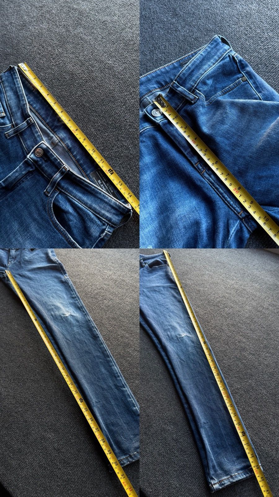 Diesel 00s Y2K Diesel Luxury Slandy Super Skinny Dark Wash Jeans Size 29" - 18 Thumbnail