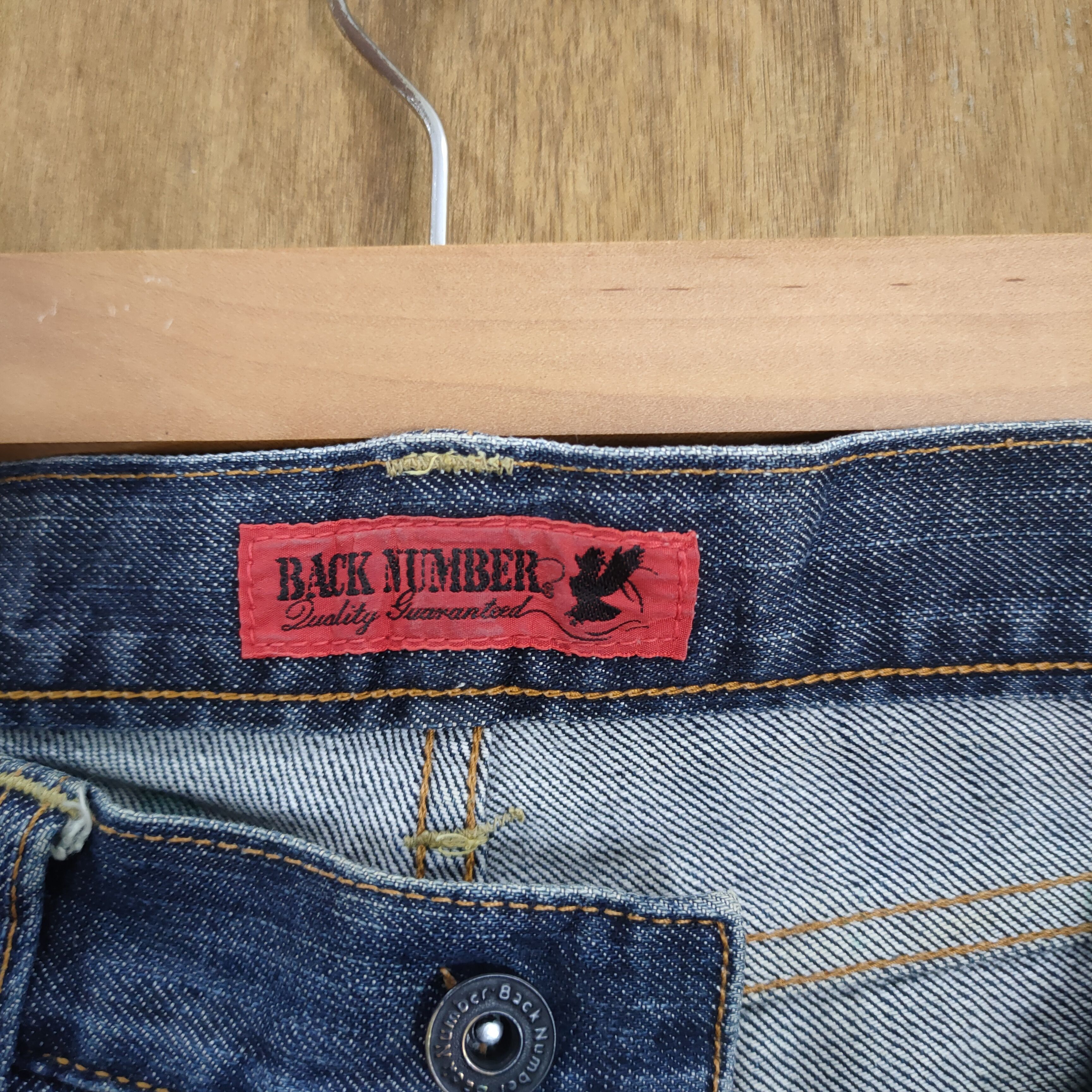 Jean × Numbers VINTAGE BACK NUMBER FADED DISTRESSED DENIM JEANS PANTS Size US 30 / EU 46 - 12 Thumbnail