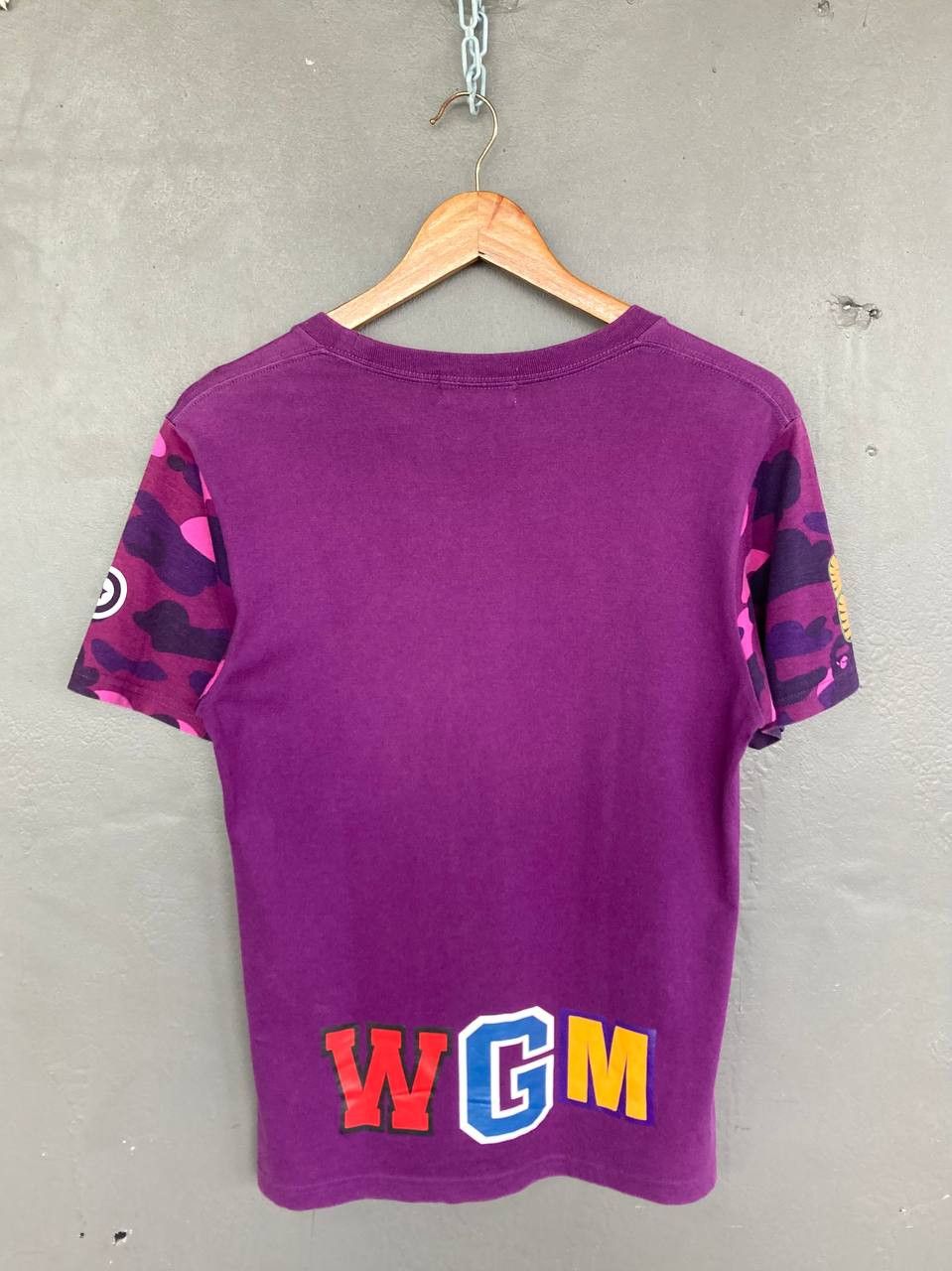 Bape Bape WGM Purple Camo Shark Tee Size US S / EU 44-46 / 1 - 2 Thumbnail
