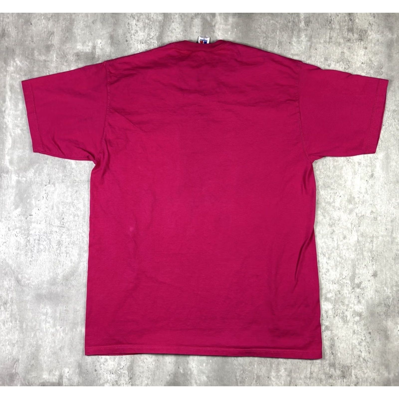 Russell Athletic VINTAGE Russell Athletic Pink Blank Pocket T Shirt Mens XL 80s Crew Neck Short Sleeve Cotton Size US XL / EU 56 / 4 - 2 Thumbnail
