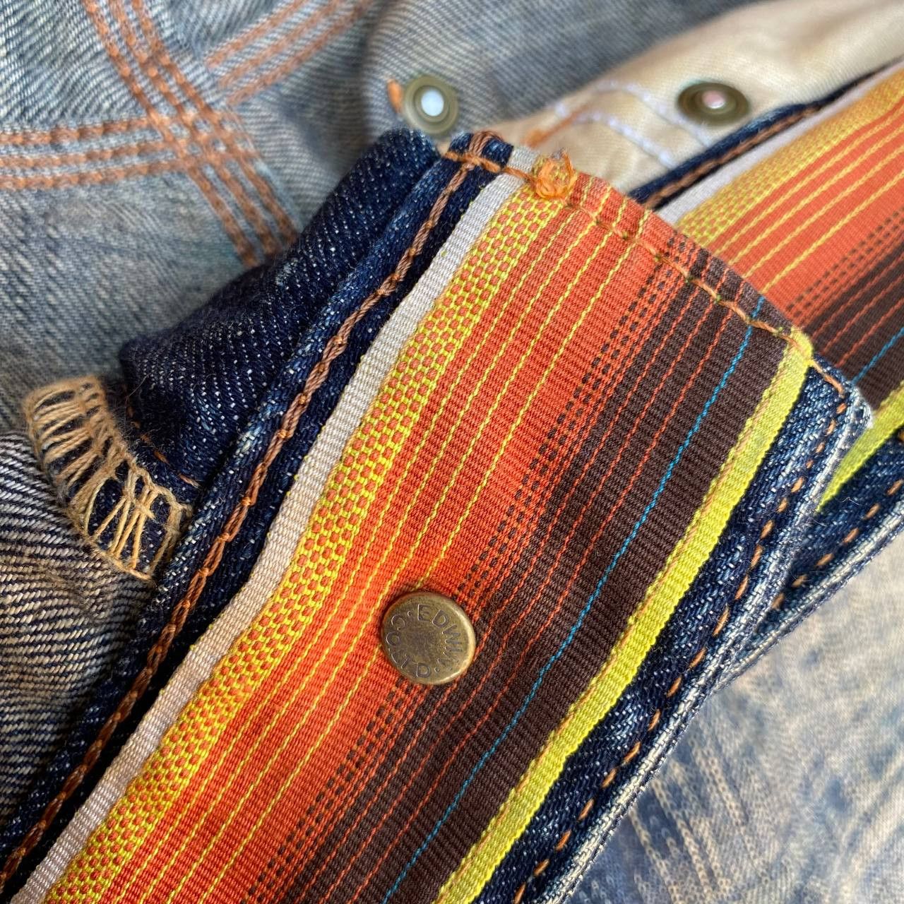 Edwin Vintage Edwin Buffalo Blue Trip Distressed Flare Jeans LGB Size US 34 / EU 50 - 7 Thumbnail