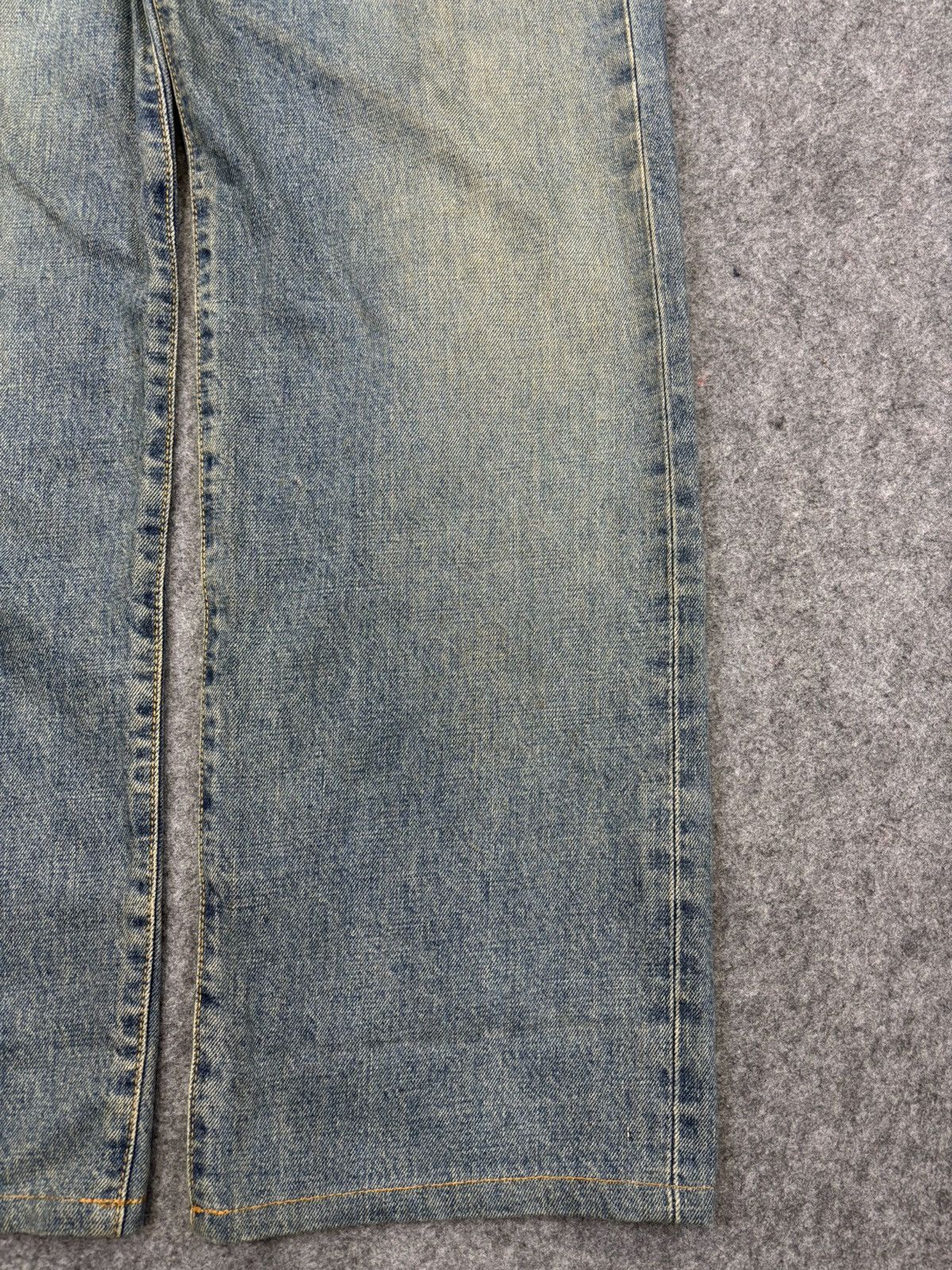 Edwin Wide Baggy 90s Selvedge Edwin 505 Medium Wash Denim F829 Size US 29 - 4 Thumbnail