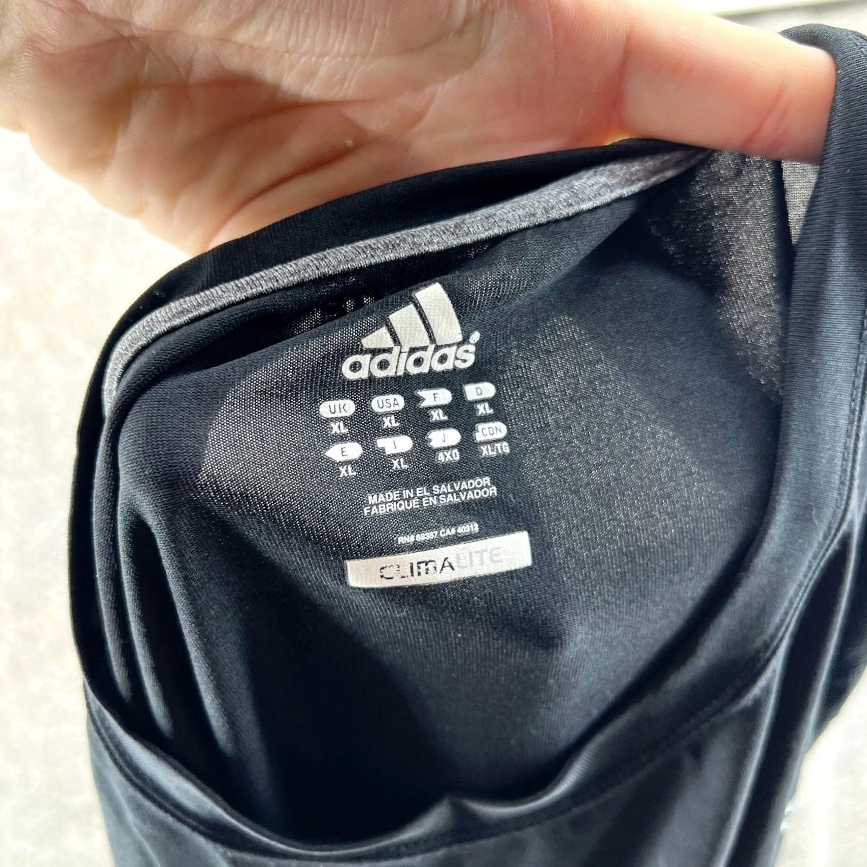 Adidas Adidas Jersey Shirt Mens XL Black Athletic Climalite Soccer Vintage Trefoil Size US XL / EU 56 / 4 - 3 Thumbnail