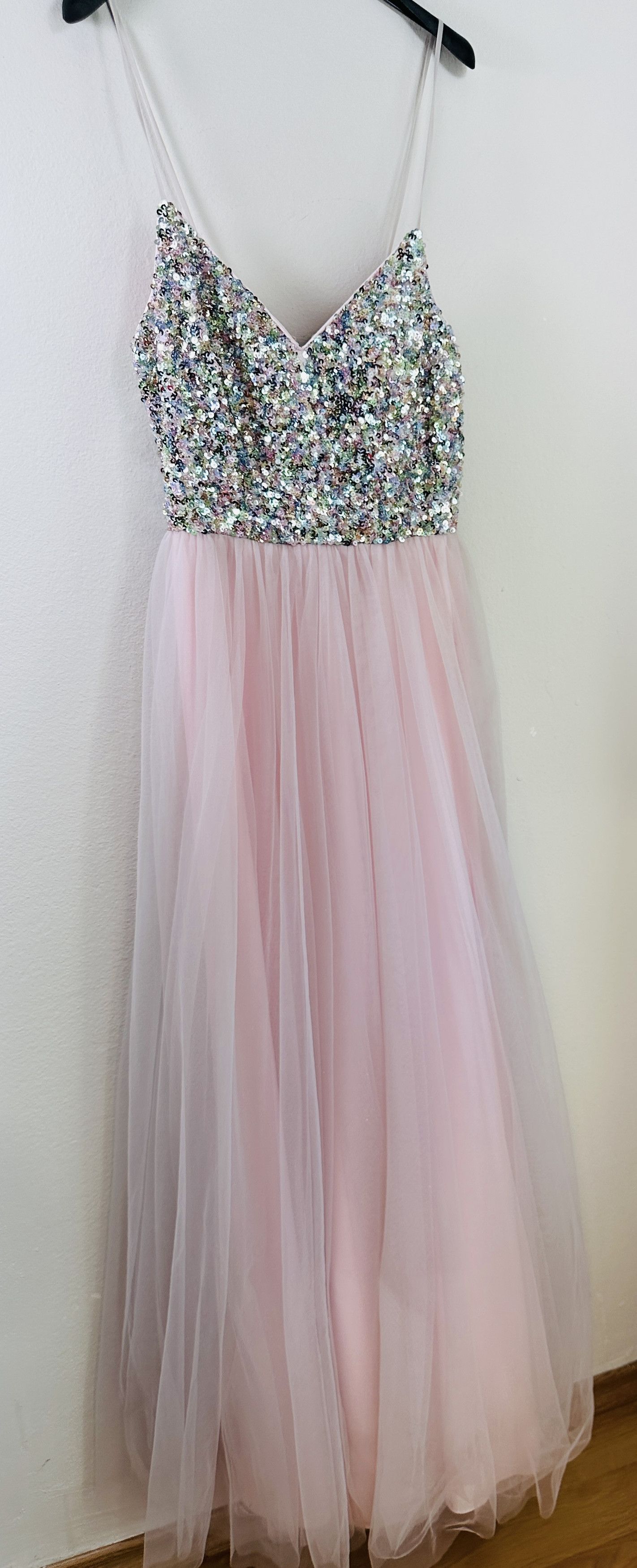 image of Mascara London Official Dress Sequins in Pink, Women's (Size Small)