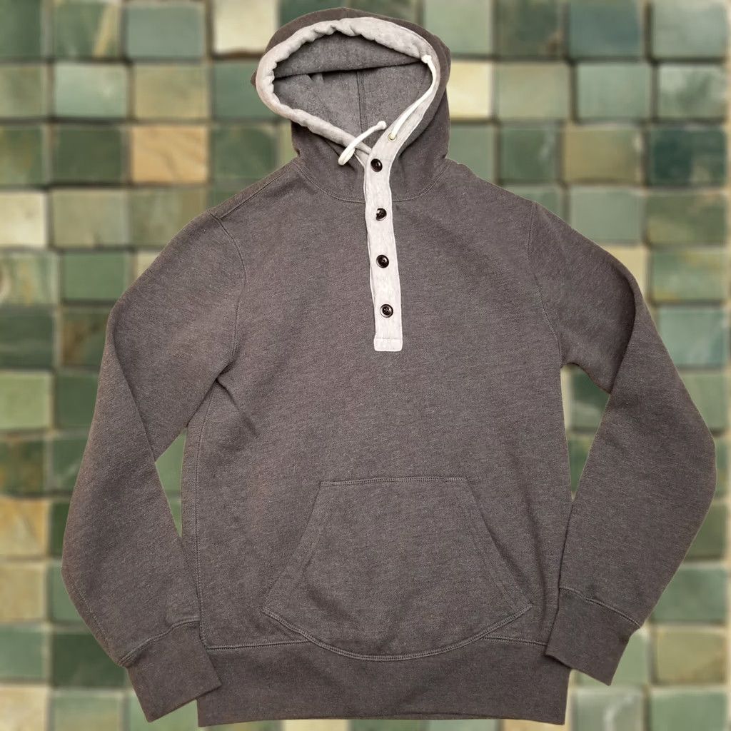 J.Crew J.CREW Hoodie Men XS Gray Fleece Hooded Pullover 100% Cotton Knit Seasonal Outdoor Classic Pullover Mens Size US XS / EU 42 / 0 - 1 Thumbnail