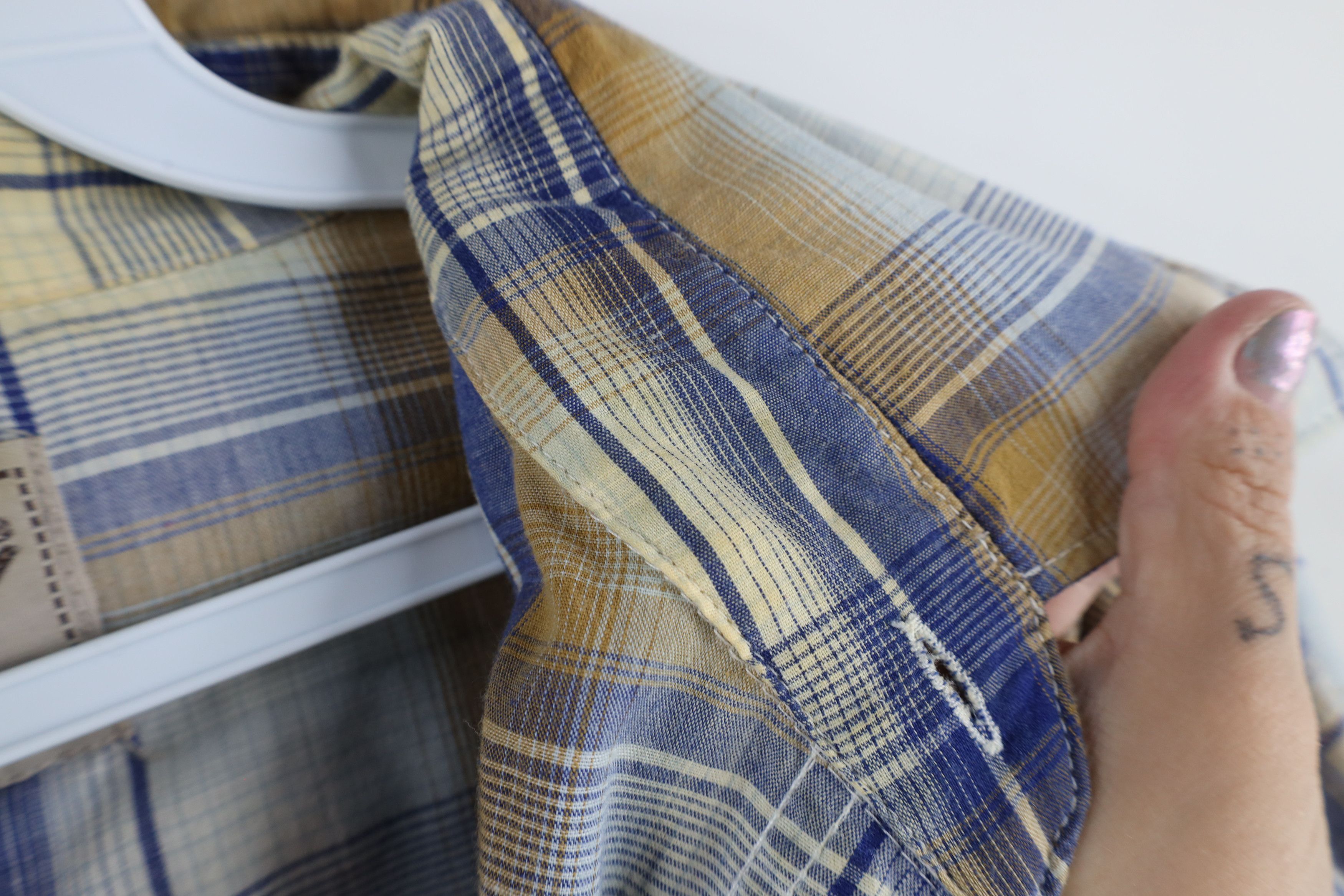 Vintage × Wrangler Vintage 90s Wrangler Rodeo Wrancher Snap Button Shirt Plaid Size US XXL / EU 58 / 5 - 10 Thumbnail