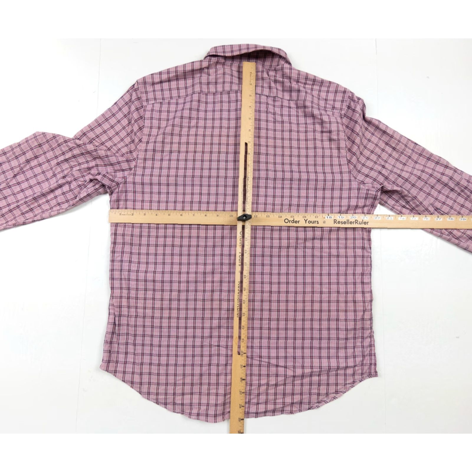Bonobos Bonobos Men's Large Pink Plaid Long Sleeve Button-Up Shirt Lightweight Stretch Preppy Size US L / EU 52-54 / 3 - 7 Thumbnail