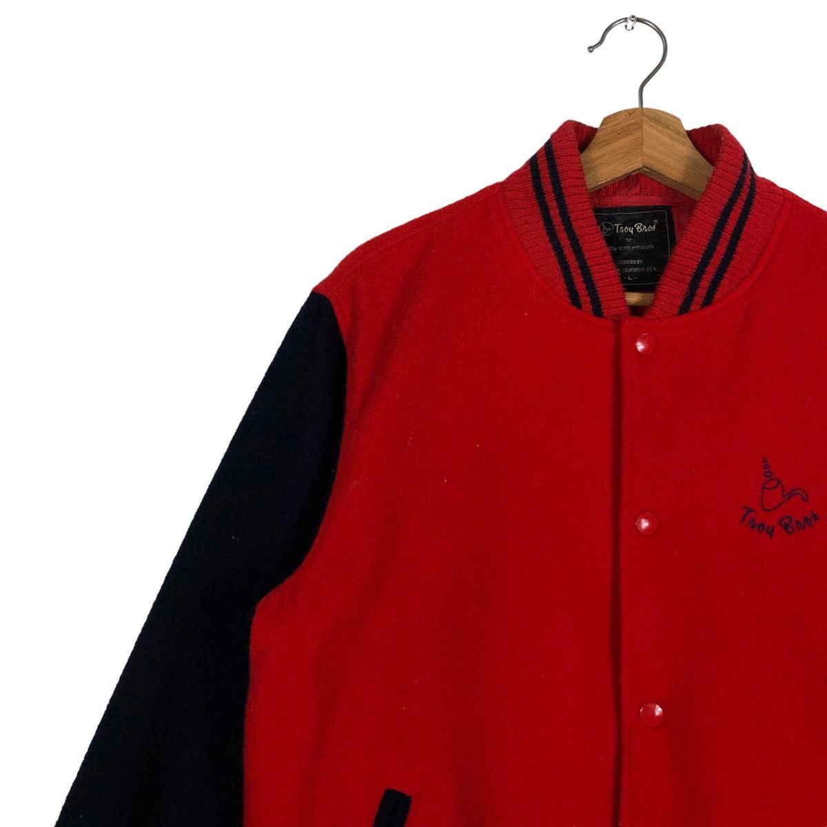 Japanese Brand 🔥90’s Vintage Varsity Jacket Troy Bros Japan Made Size US L / EU 52-54 / 3 - 6 Thumbnail
