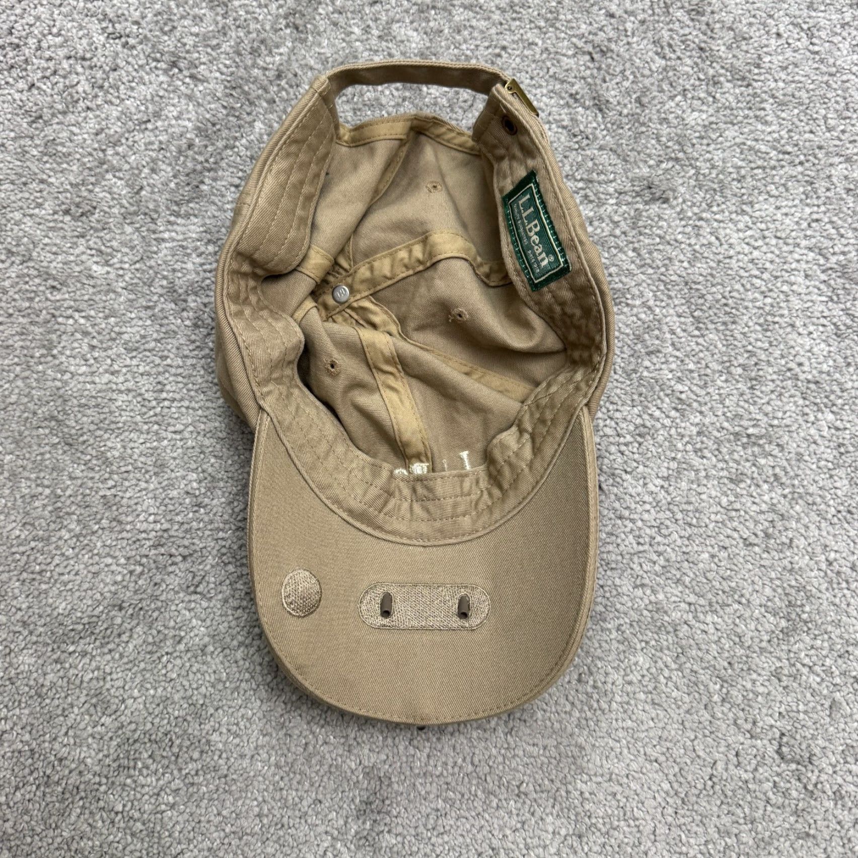 Vintage L.L. Bean Powercap LED Lighted Strapback Baseball Cap Hat Mens Tan Adjustable Cap Size ONE SIZE - 6 Thumbnail
