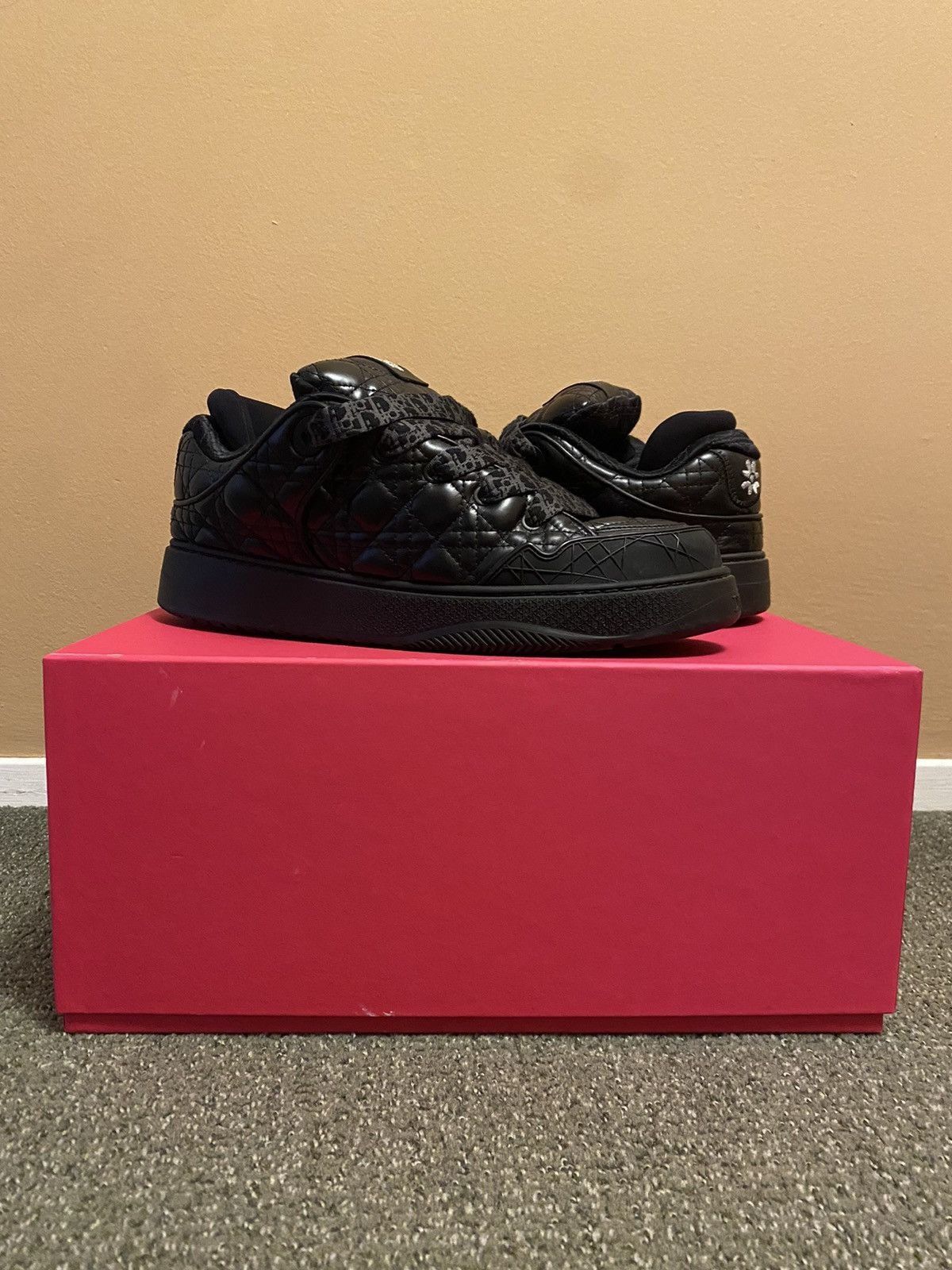 Dior Dior ERL B9S Black Quilted Cannage Calfskin Size US 10 / EU 43 - 2 Thumbnail
