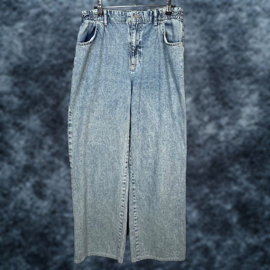 Denime Ame Antwerp Jeans Womens 38 Light-Wash Denim Elastic Waist Wide-Leg 5-Pocket 29in Inseam Summer Fall Vintage: No Mens/Womens: Womens Size 26" / US 2 / IT 38 - 1 Thumbnail