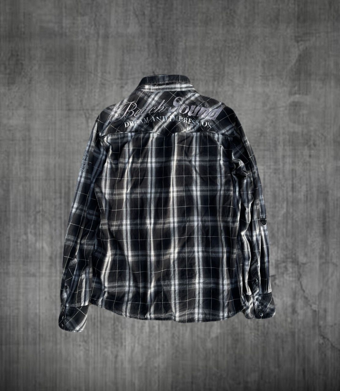 If Six Was Nine 2000s Japanese archive Vkei Poem Embroidery Plaid Shirts Size US S / EU 44-46 / 1 - 1 Thumbnail