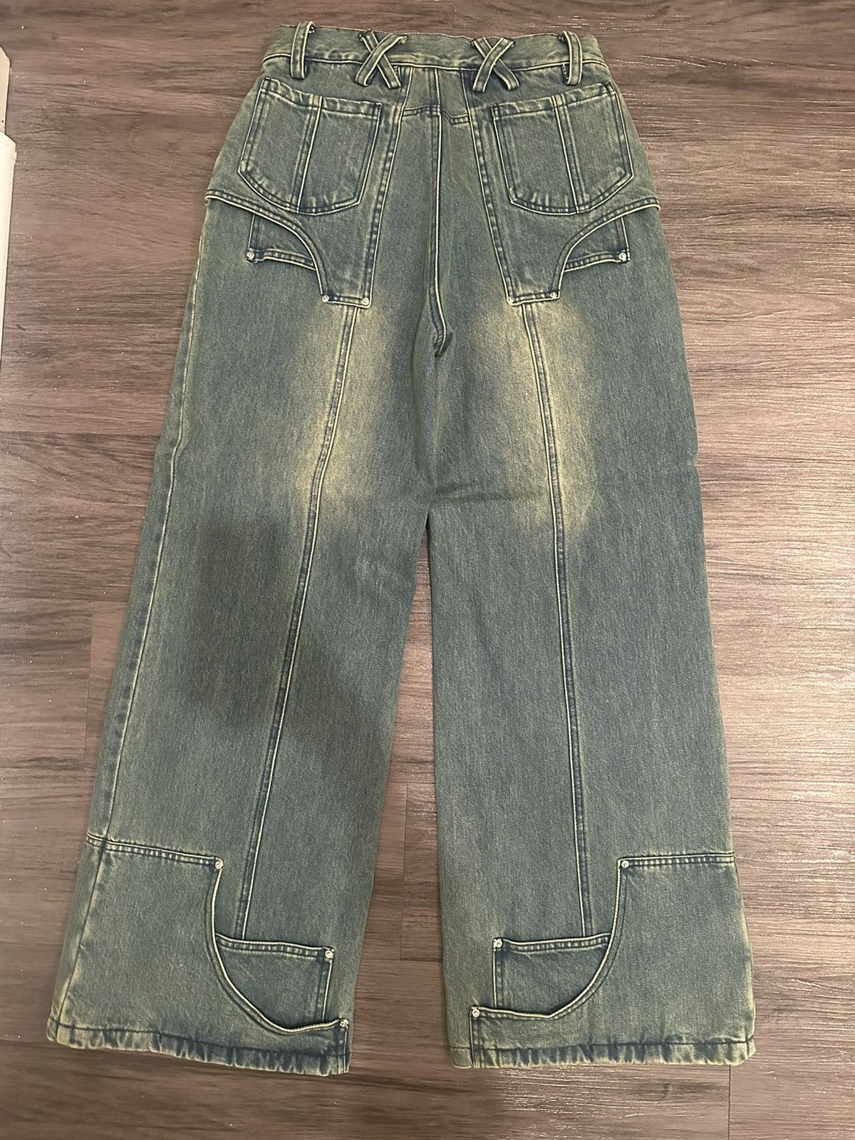 Other Yellow Washed Jeans Size US 30 / EU 46 - 4 Thumbnail