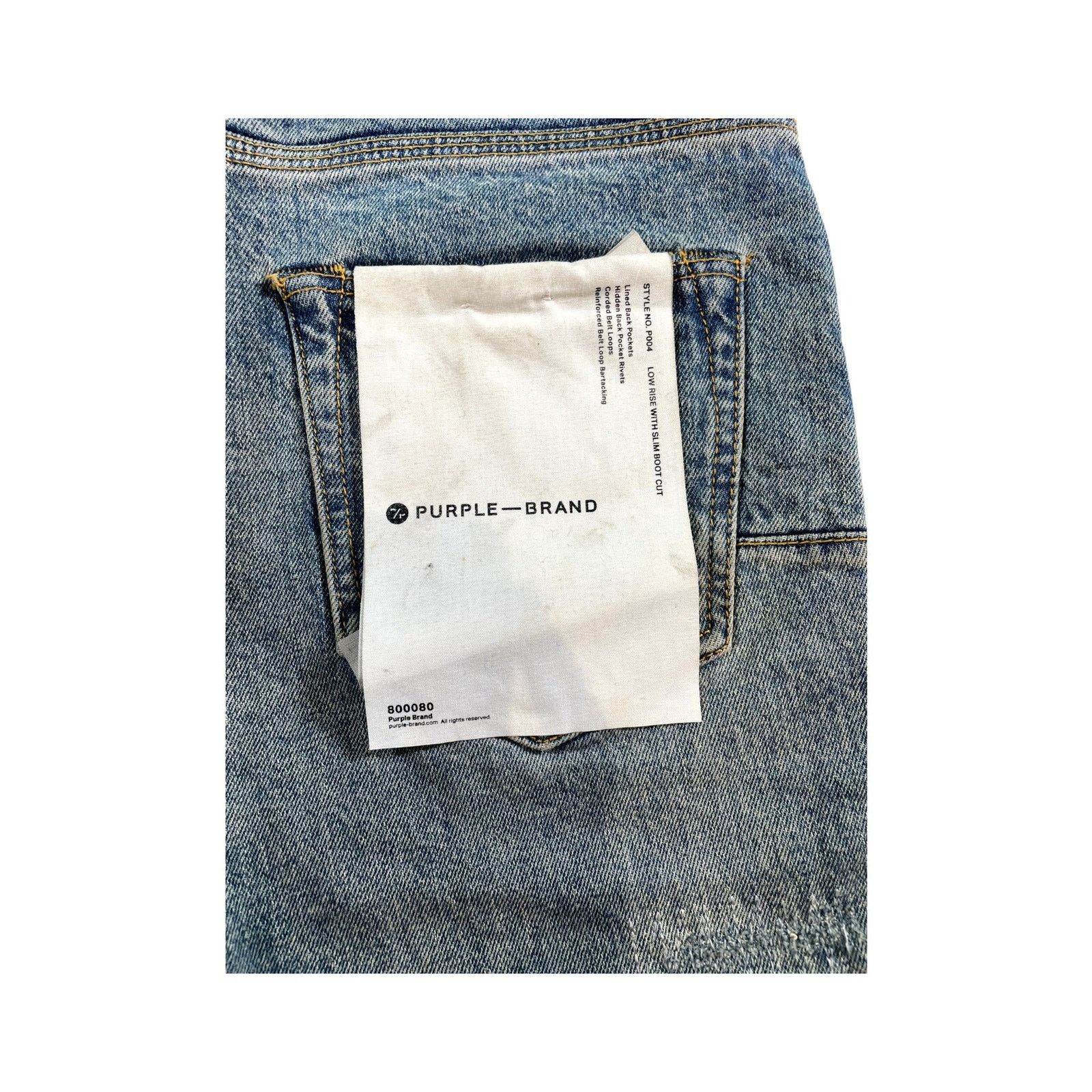 Purple Brand Purple Brand Plain Dark Wash Jeans Size US 31 - 3 Thumbnail