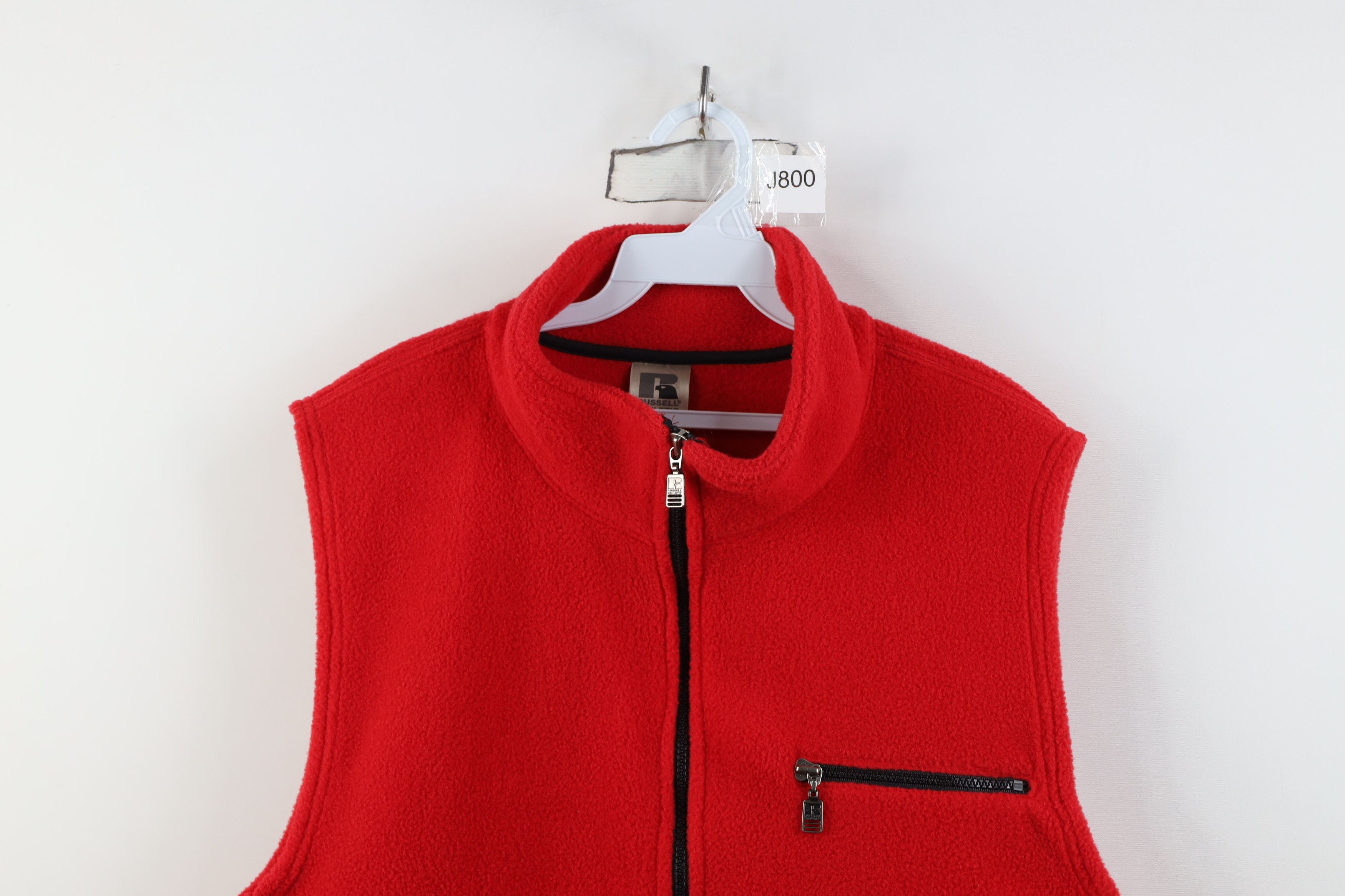 Russell Athletic Vintage 90s Russell Athletic Full Zip Vest Jacket Red USA Size US L / EU 52-54 / 3 - 2 Thumbnail