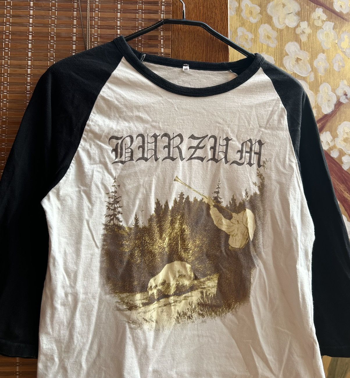 Band Tees Vintage 2012 Burzum Filosofem 3/4 Jersey T-shirt Size US M / EU 48-50 / 2 - 3 Thumbnail