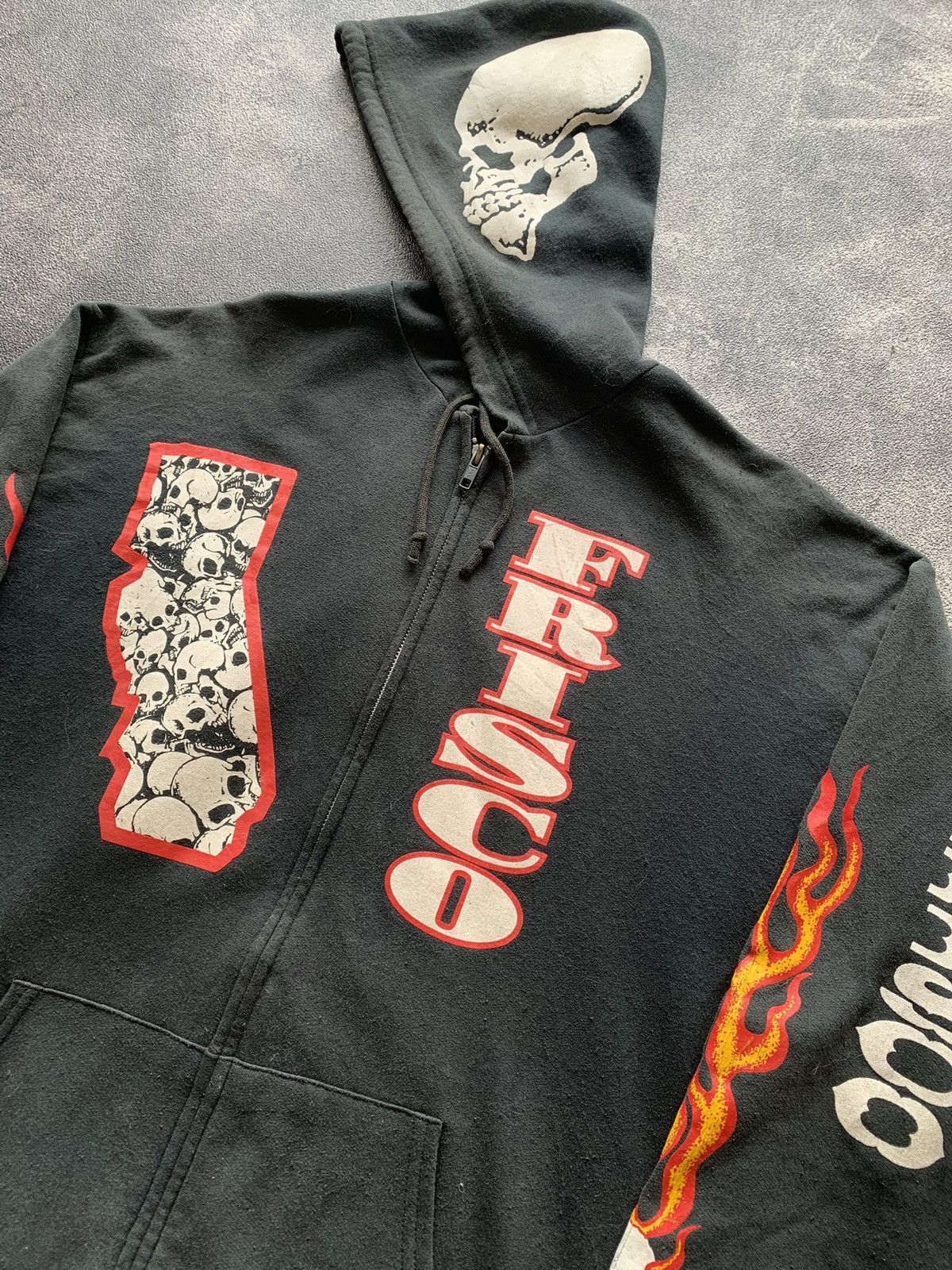 Harley Davidson 💎 Vintage Frisco Choppers Zipper Hoodie Size US L / EU 52-54 / 3 - 3 Thumbnail