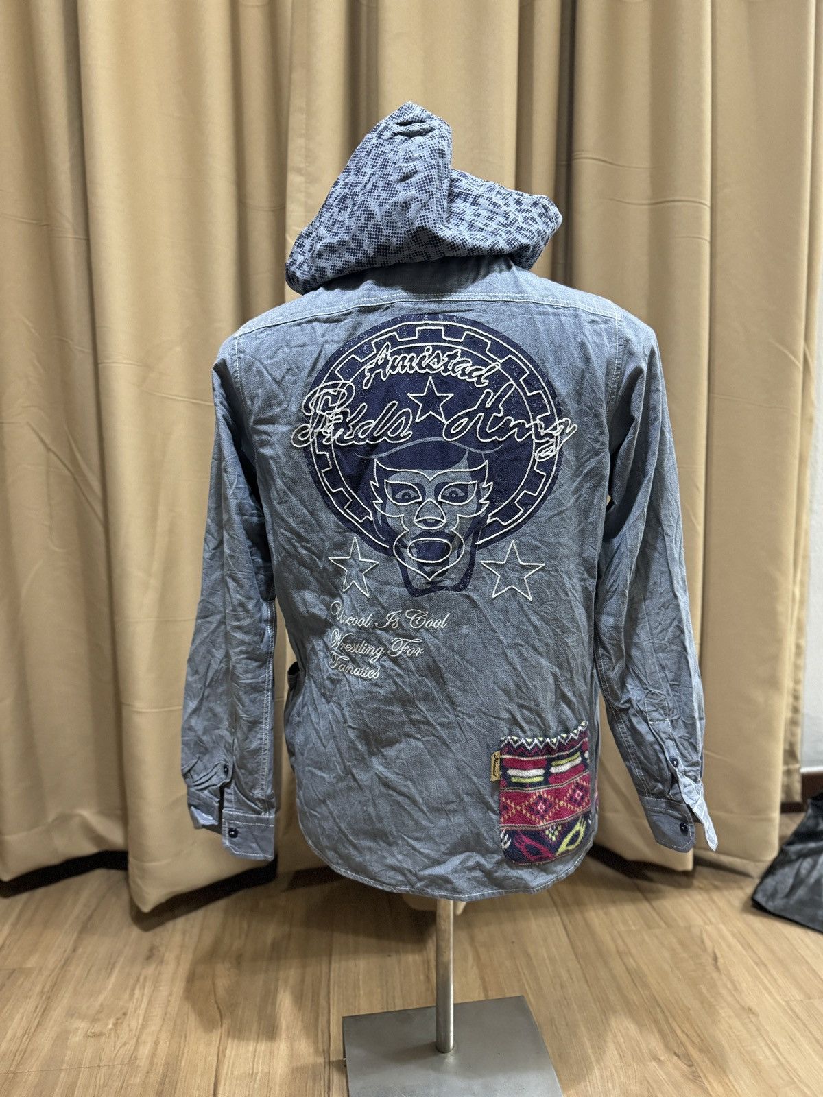 Japanese Brand PUNK DRUNKER X HAOMING LIGHT DENIM JACKET Size US M / EU 48-50 / 2 - 6 Thumbnail