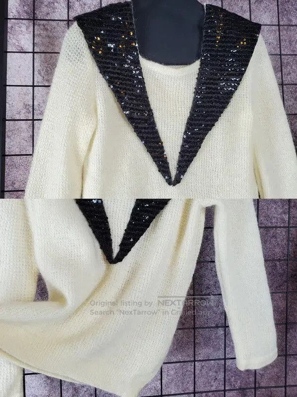 Dior Dior Wool Blend Long Sleeve Top in Beige . Size M / US 6-8 / IT 42-44 - 5 Thumbnail