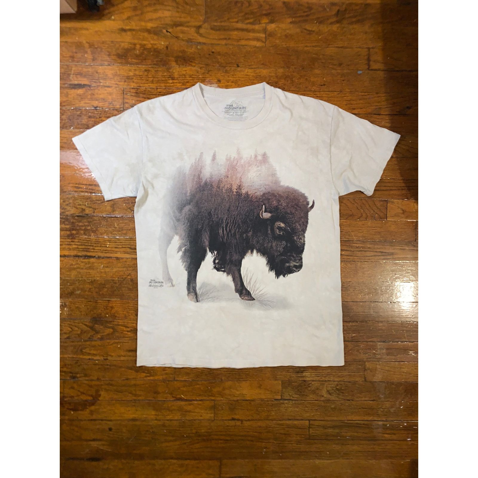 The Mountain The Mountain Buffalo Graphic T Shirt Large Nature Beige Size US L / EU 52-54 / 3 - 2 Thumbnail