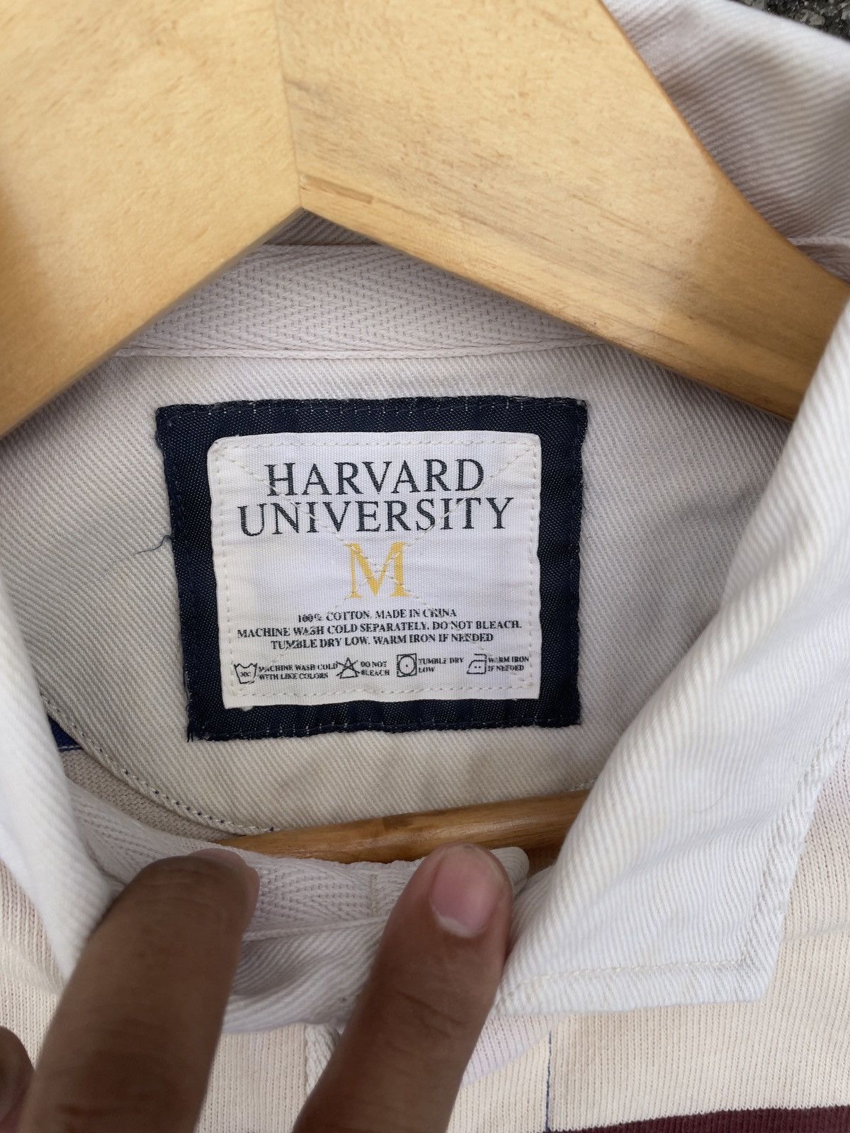 Japanese Brand Vintage Havard University Stripe Rugby Polo Size US M / EU 48-50 / 2 - 4 Thumbnail