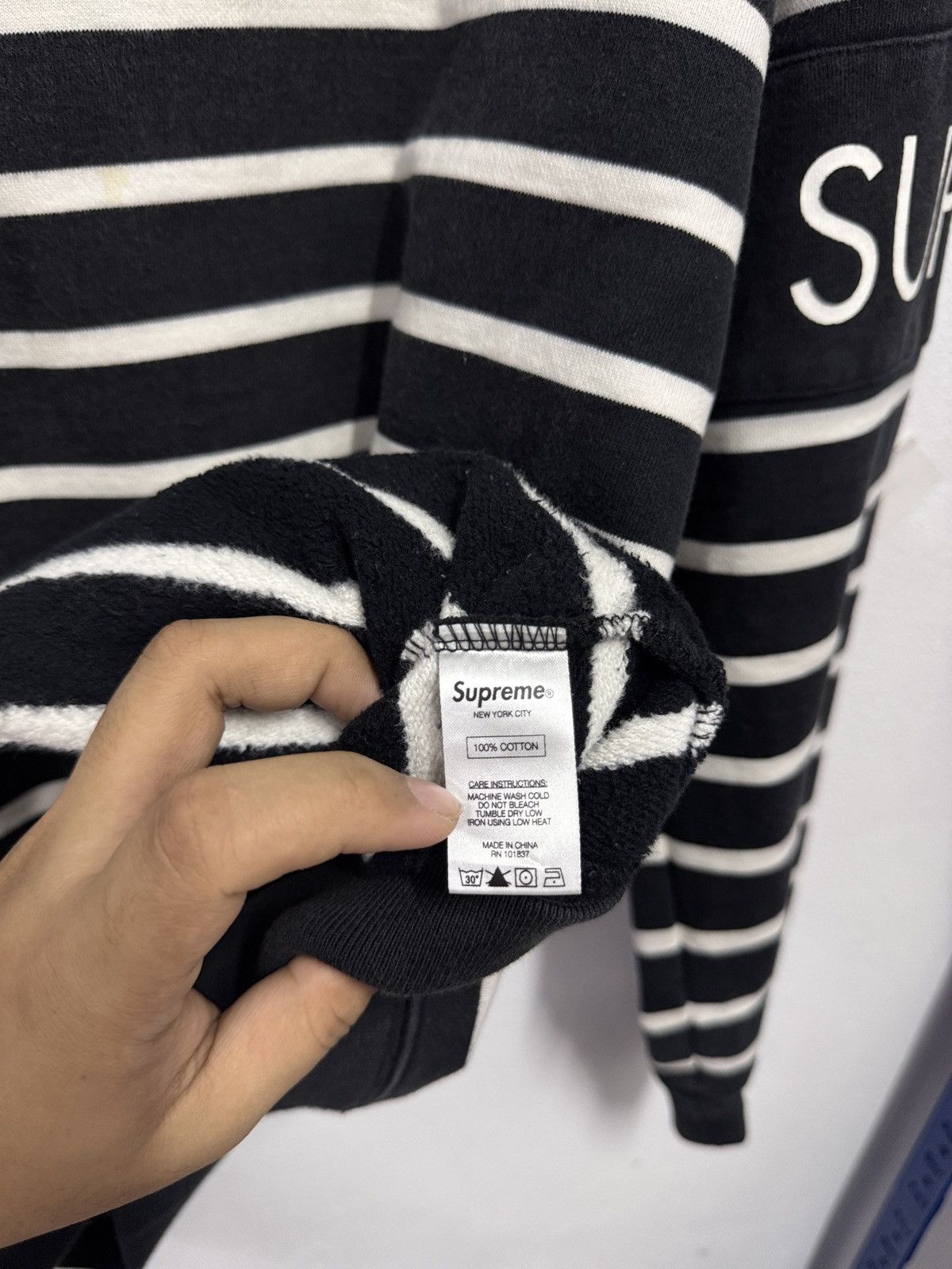 Supreme Supreme Stripe Halfzipper Sweatshirt Size US M / EU 48-50 / 2 - 11 Thumbnail