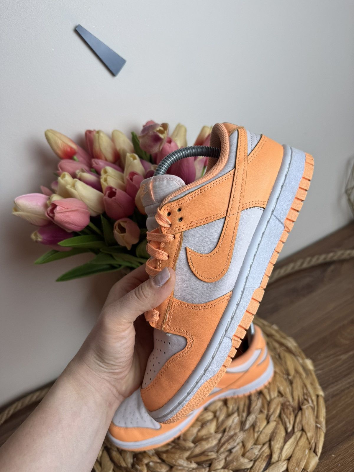 Nike × Nike ACG Nike Dunk low peach cream leather sneakers size 38 Size US 7 / IT 37 - 1 Thumbnail