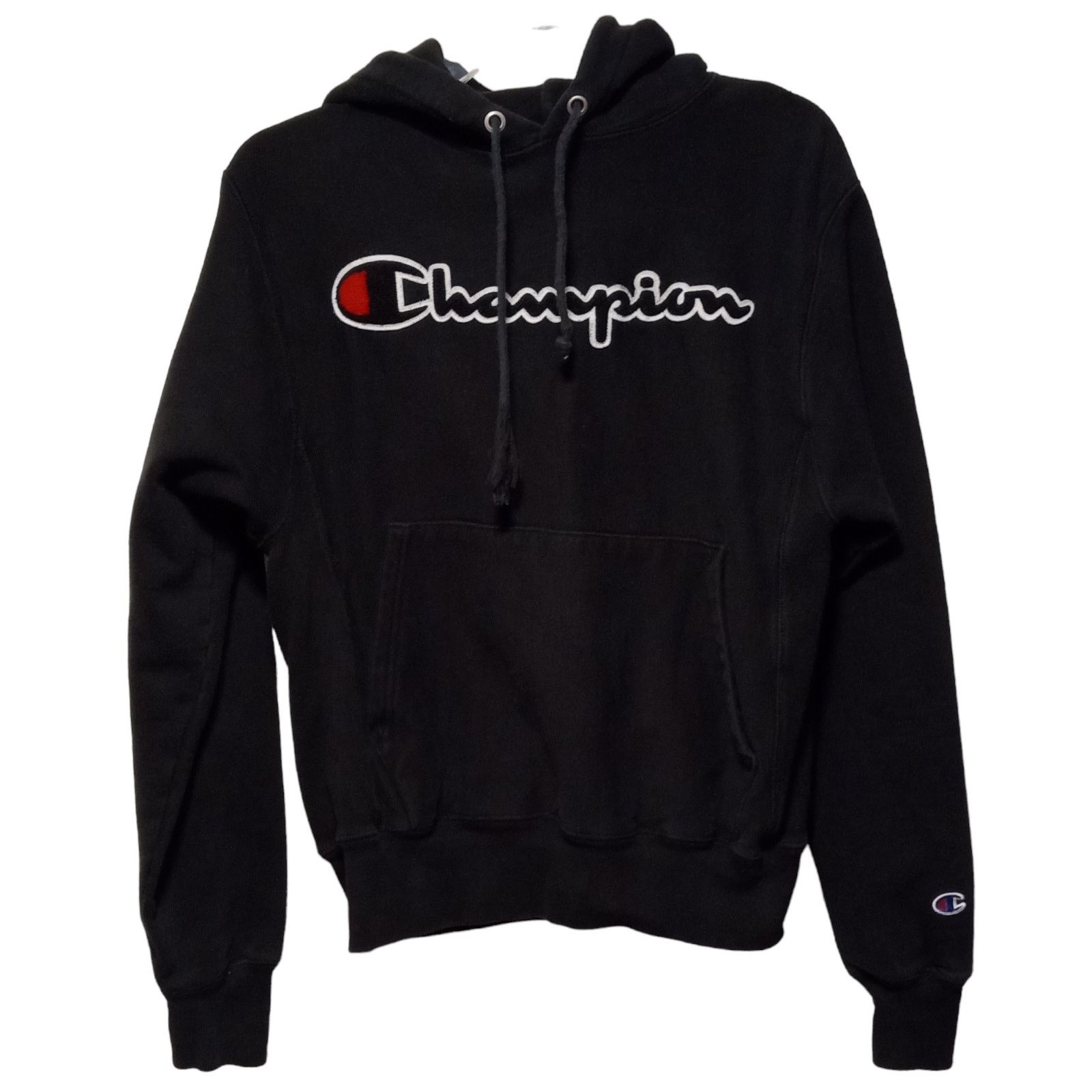 Champion CHAMPION Reverse Weave Pullover Hoodie Sweatshirt Black Red Size US S / EU 44-46 / 1 - 1 Thumbnail