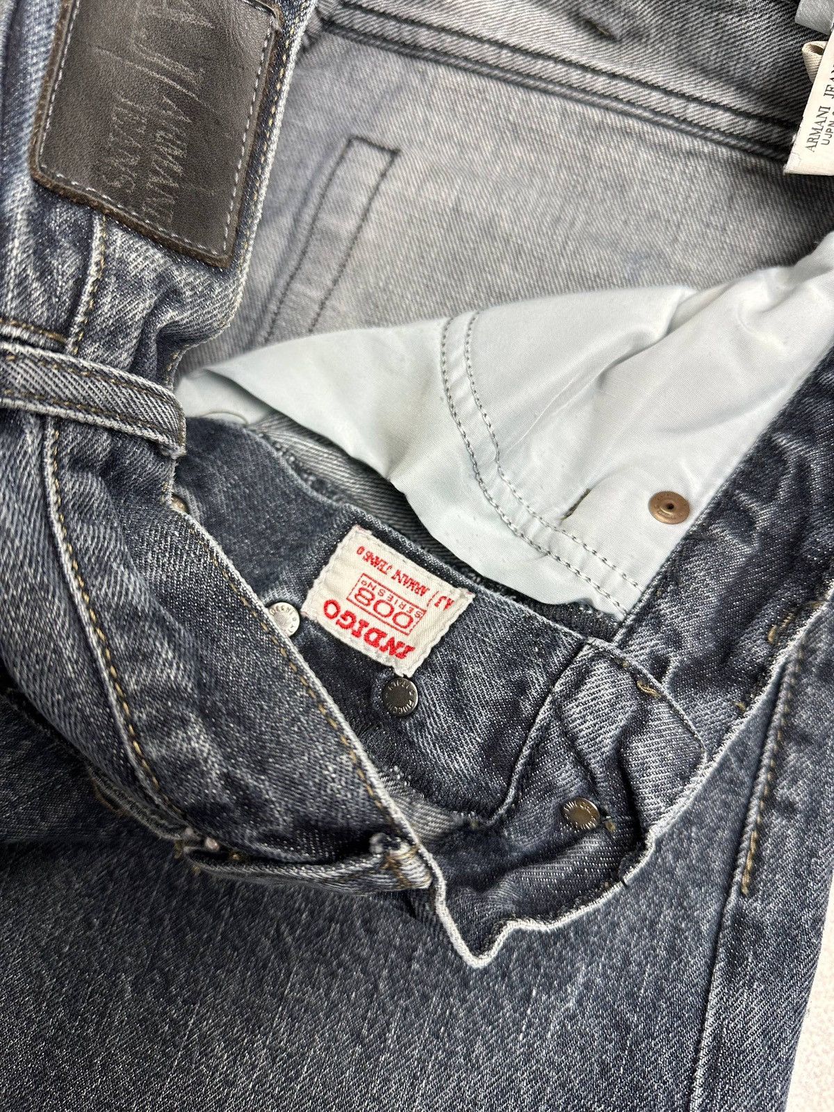 Armani Vintage Emporio Armani Metal Logo Baggy Jeans 32 Size US 32 / EU 48 - 10 Thumbnail