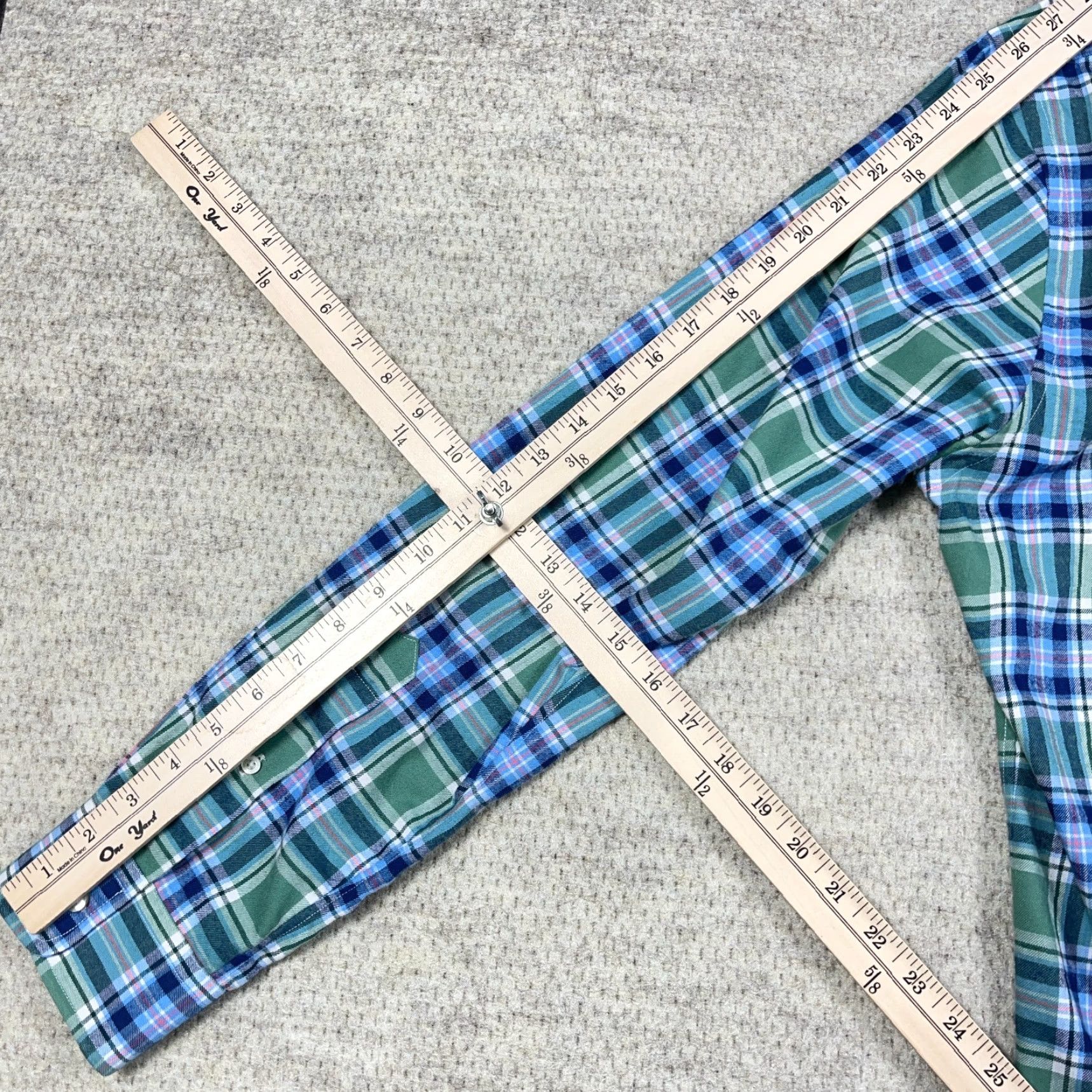 Vineyard Vines Vineyard Vines Flannel Shirt Men XL Green Blue Slim Fit Murray Performance Adult Shirt Size US XL / EU 56 / 4 - 7 Thumbnail