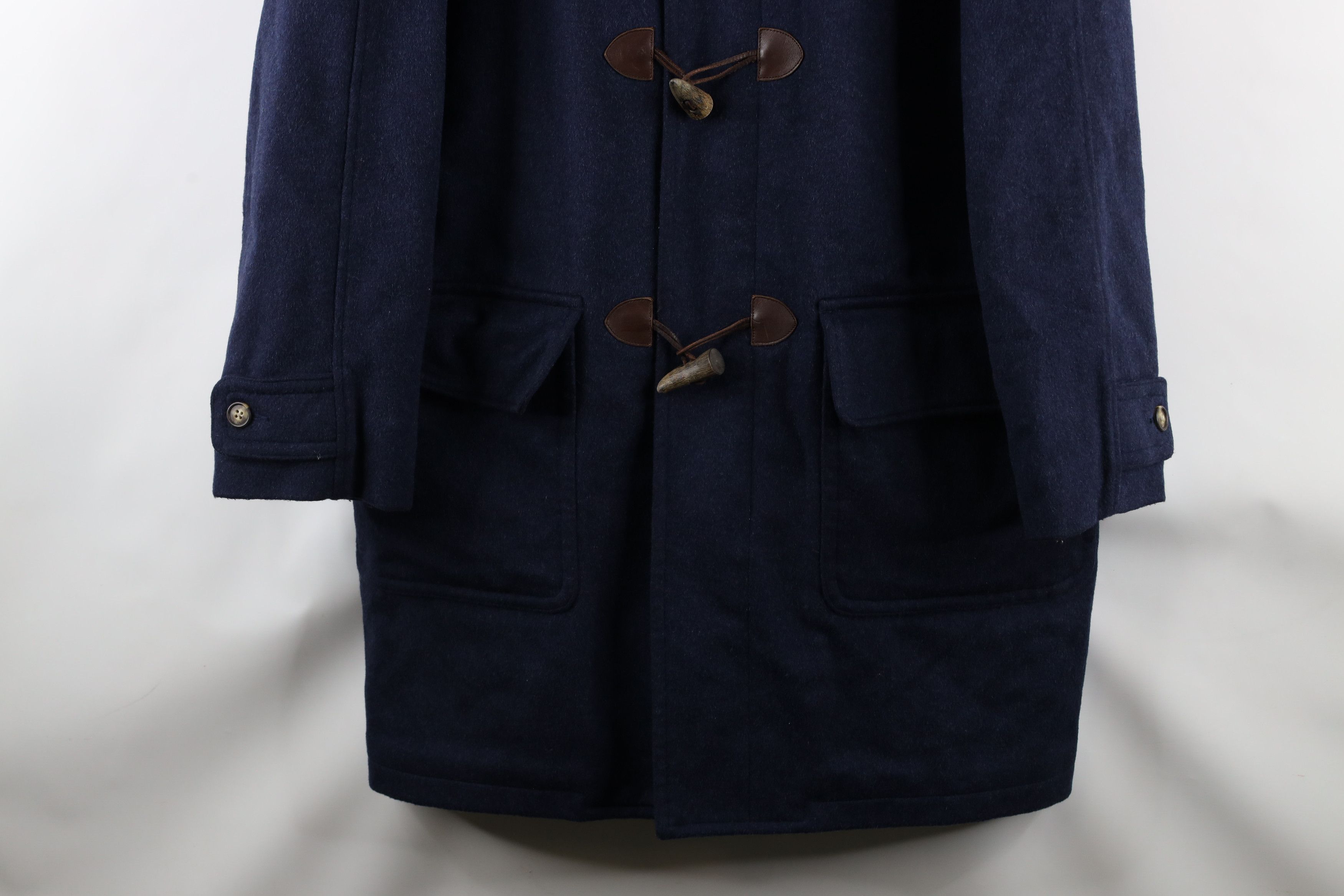 Lands' End × Vintage Vintage 90s Lands End Wool Hooded Horn Toggle Button Jacket Size US L / EU 52-54 / 3 - 3 Thumbnail