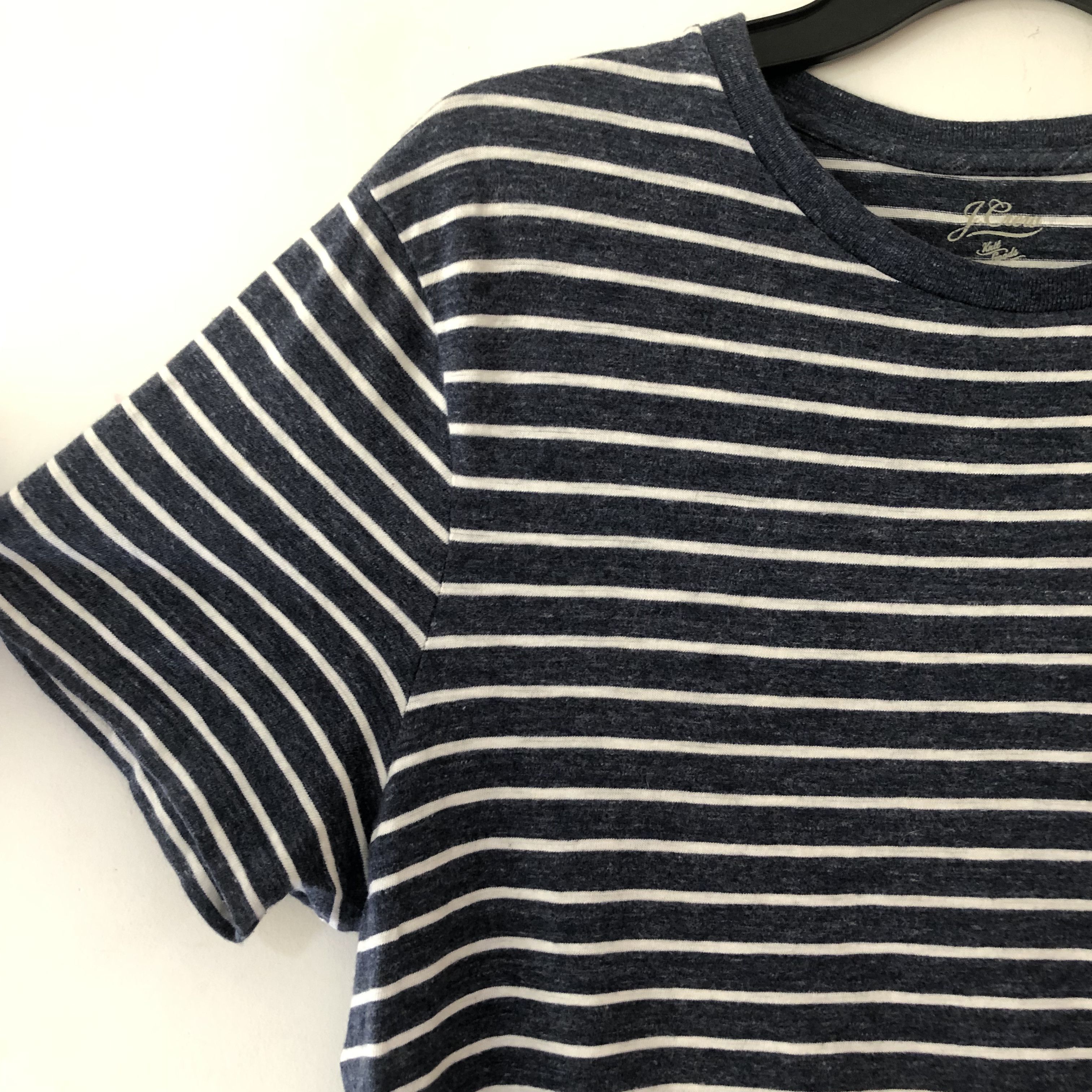 J.Crew J.Crew Knit Goods Slub Cotton T-shirt in Stripe Short Sleeve Size US M / EU 48-50 / 2 - 5 Thumbnail